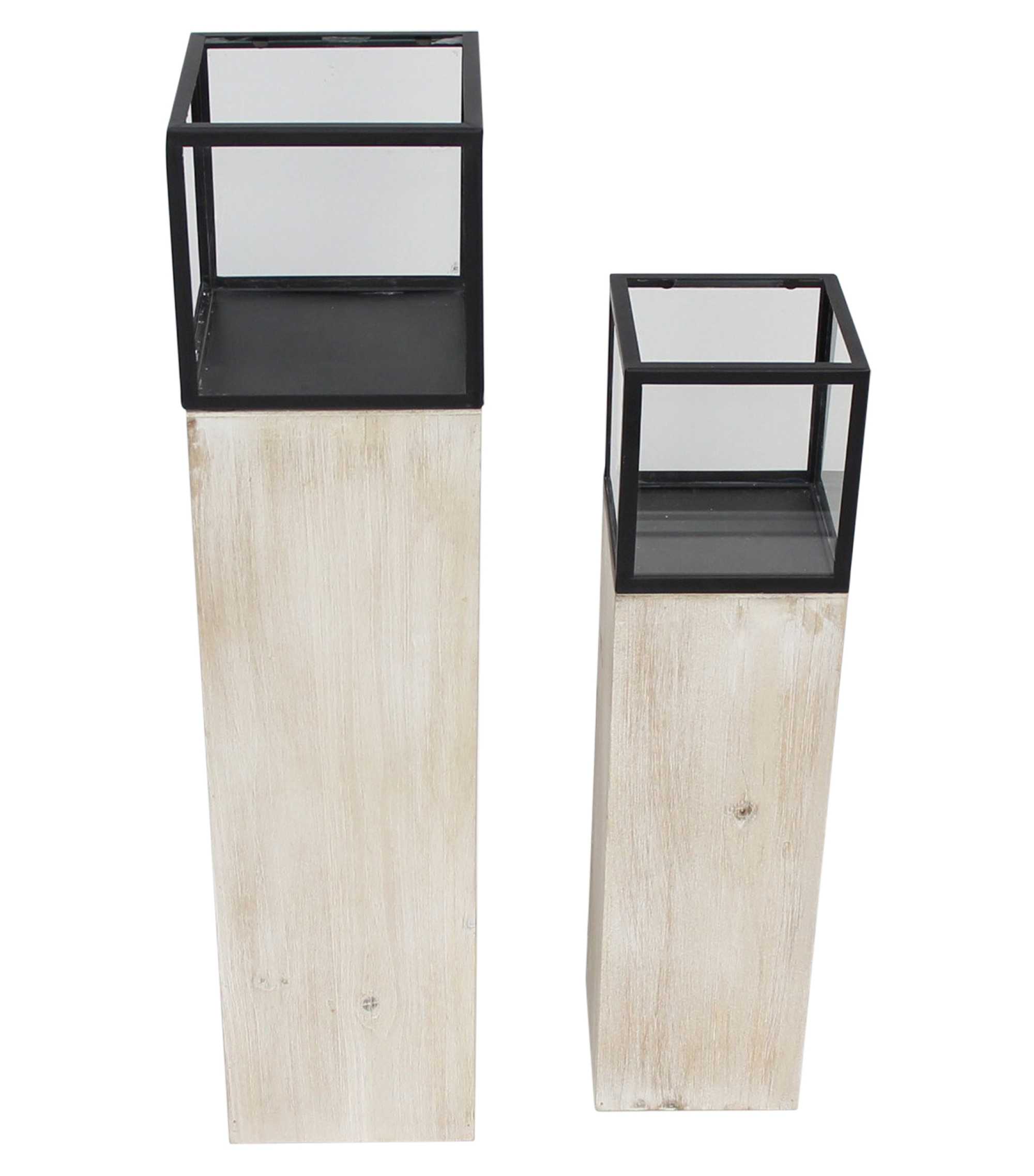 Windlichtsäule "Modern", 2er Set im Frank Flechtwaren Online Shop für Windlichter kaufen Windlichtsäule "Modern", 2er Set im Frank Flechtwaren Online Shop für Windlichter kaufen