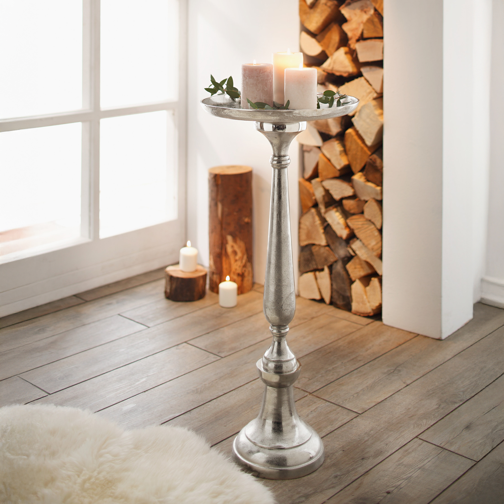 Säule "Silber"  im Frank Flechtwaren Online Shop kaufen
