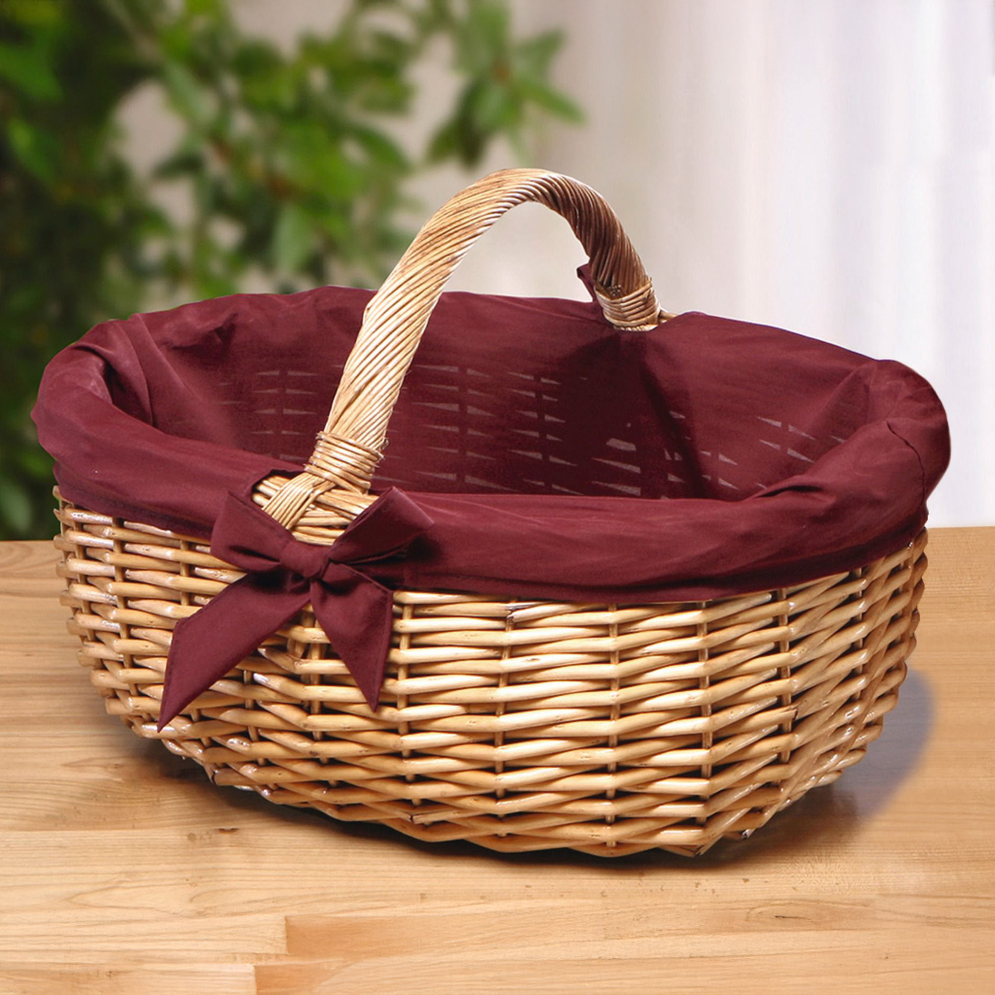 Acheter Panier à courses "noeud rouge"  dans la boutique en ligne de Frank Flechtwaren