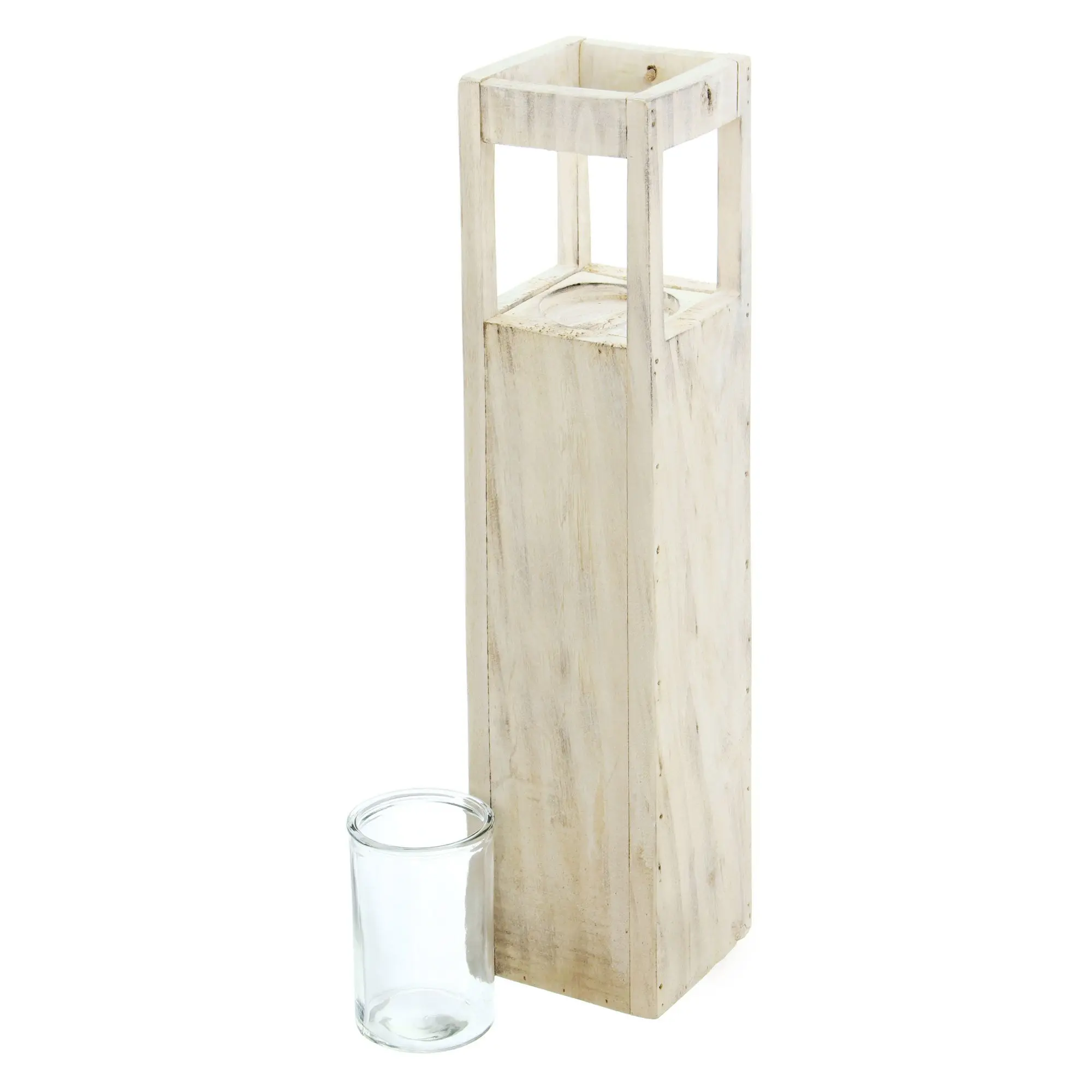 Windlichtsäule "Shabby-Charme", groß  im Frank Flechtwaren Online Shop für Dekosäulen kaufen