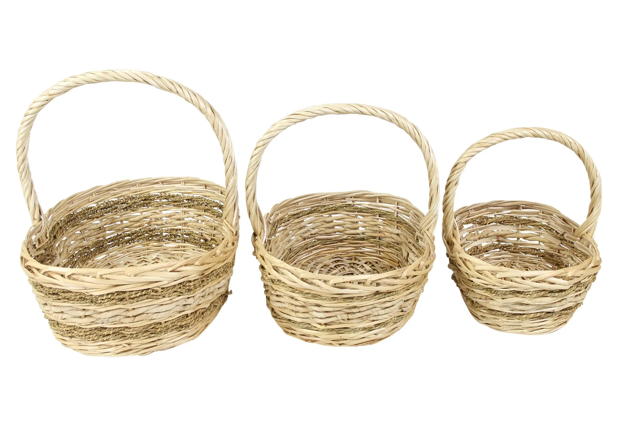 Bügelkorb "Seegras", 3er Set  im Frank Flechtwaren Online Shop für Präsentkörbe kaufen