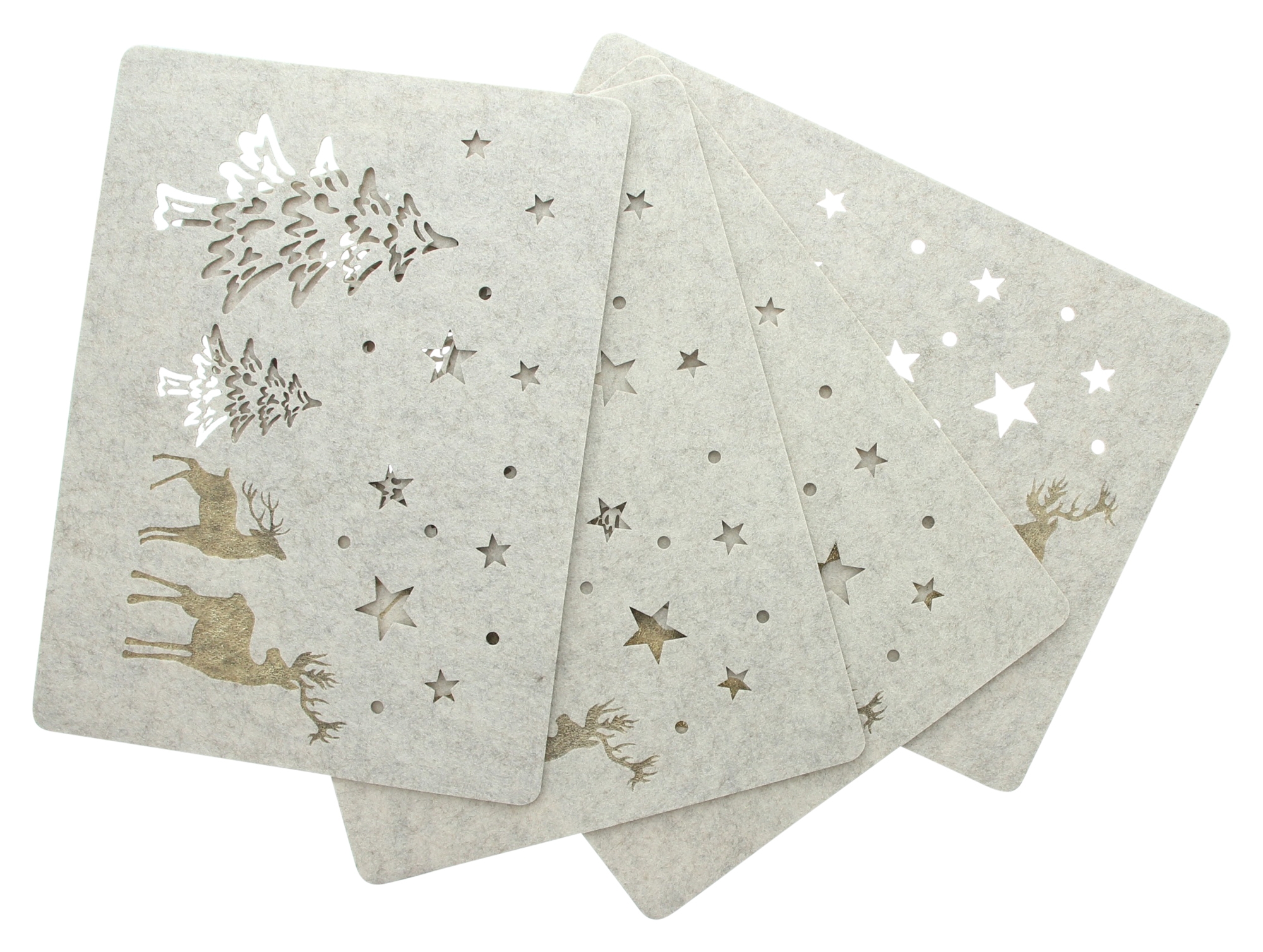 Platzmatte "Winterwald", 4er Set  im Frank Flechtwaren Online Shop für Tischsets kaufen