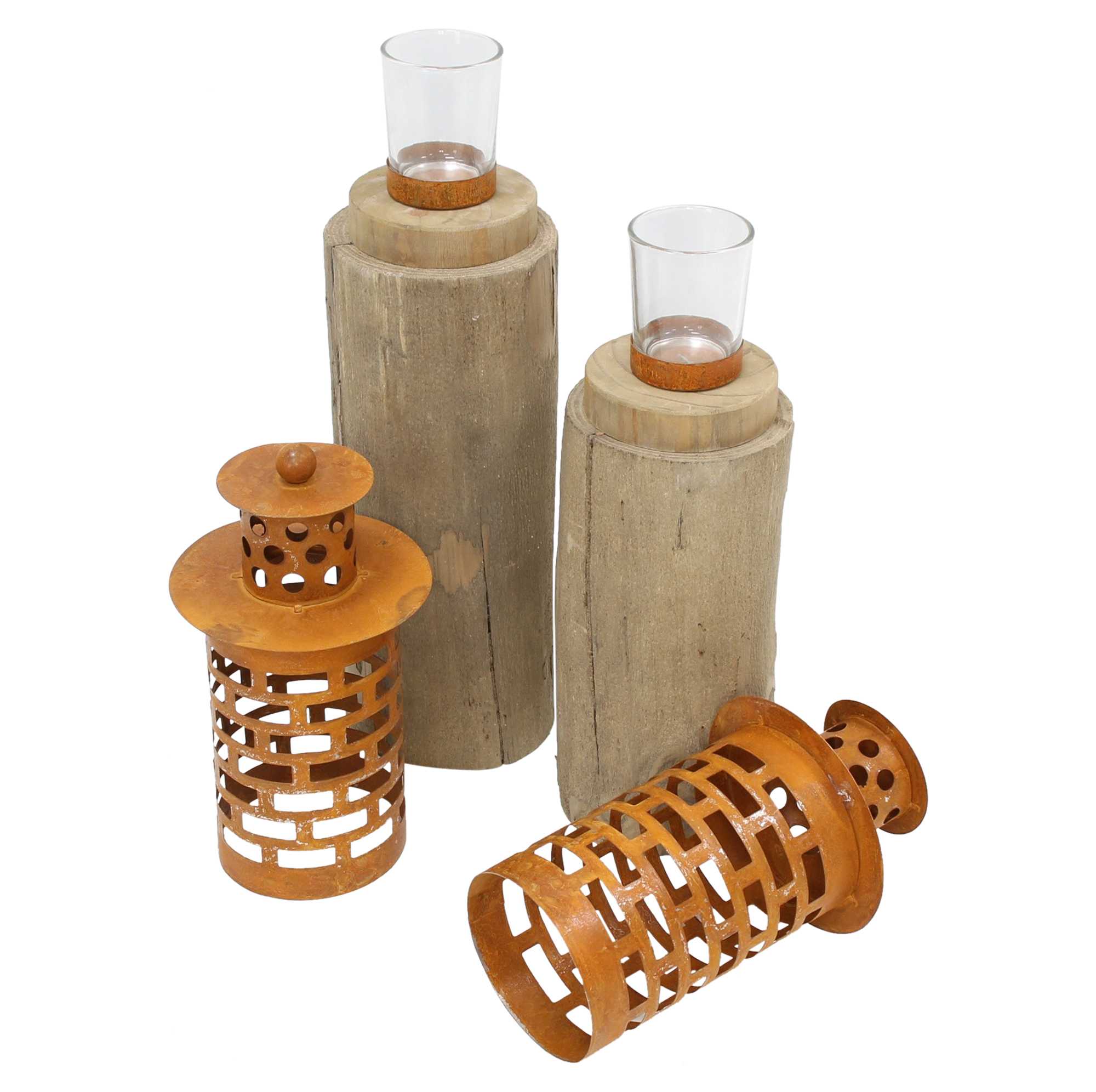 Windlicht "Türmchen", 2er Set  im Frank Flechtwaren Online Shop für Ostern kaufen
