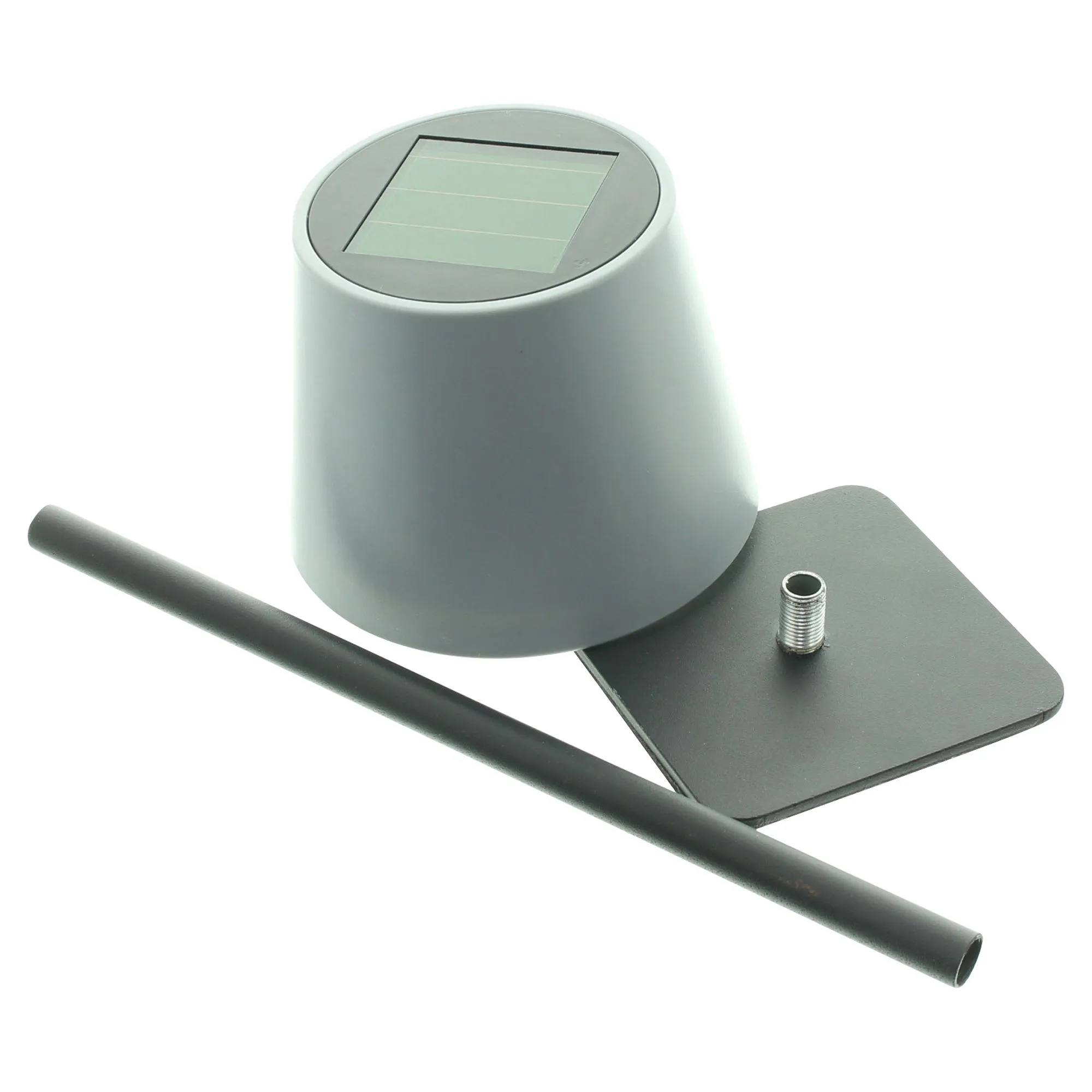 LED-Solar-Tischlampe "Grey"  im Frank Flechtwaren Online Shop für Solar-Beleuchtung kaufen