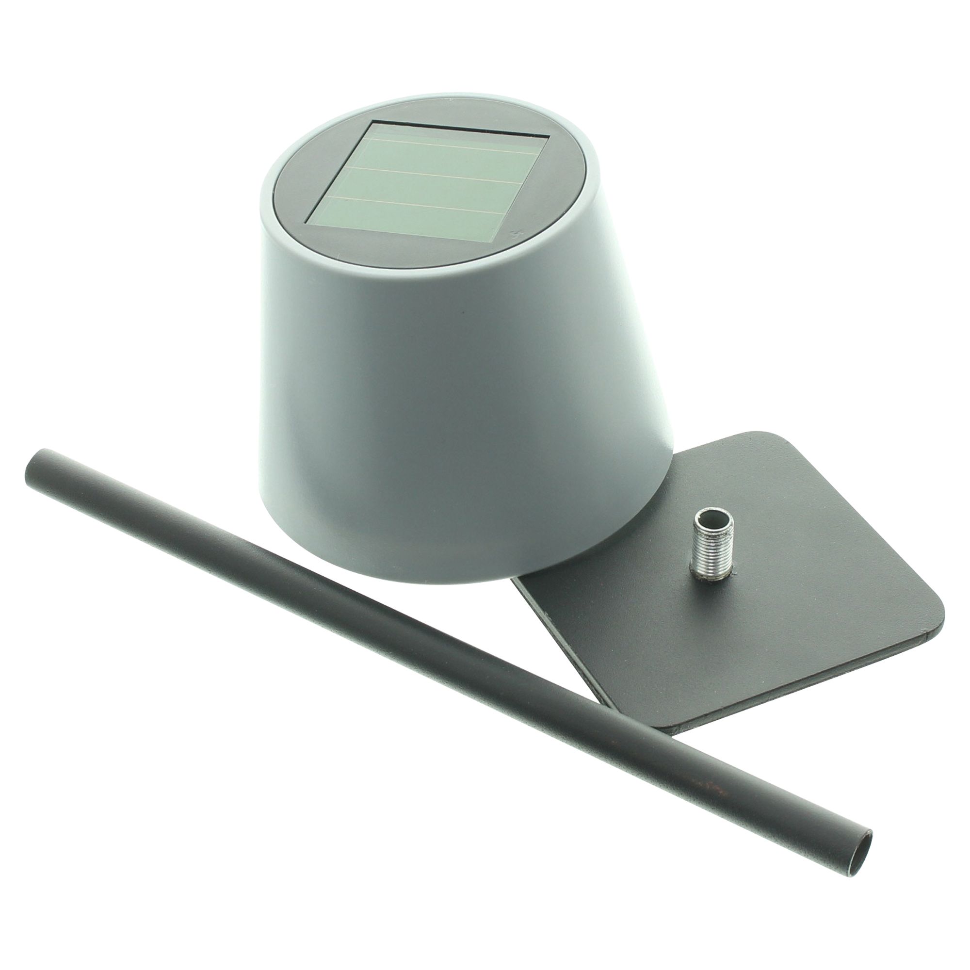LED-Solar-Tischlampe "Grey"  im Frank Flechtwaren Online Shop für LED-Lampen kaufen
