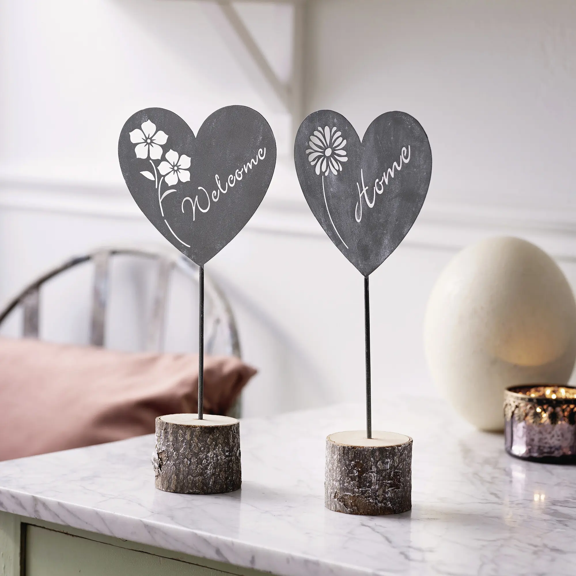 Herz "Welcome Home", 2er Set  im Frank Flechtwaren Online Shop kaufen