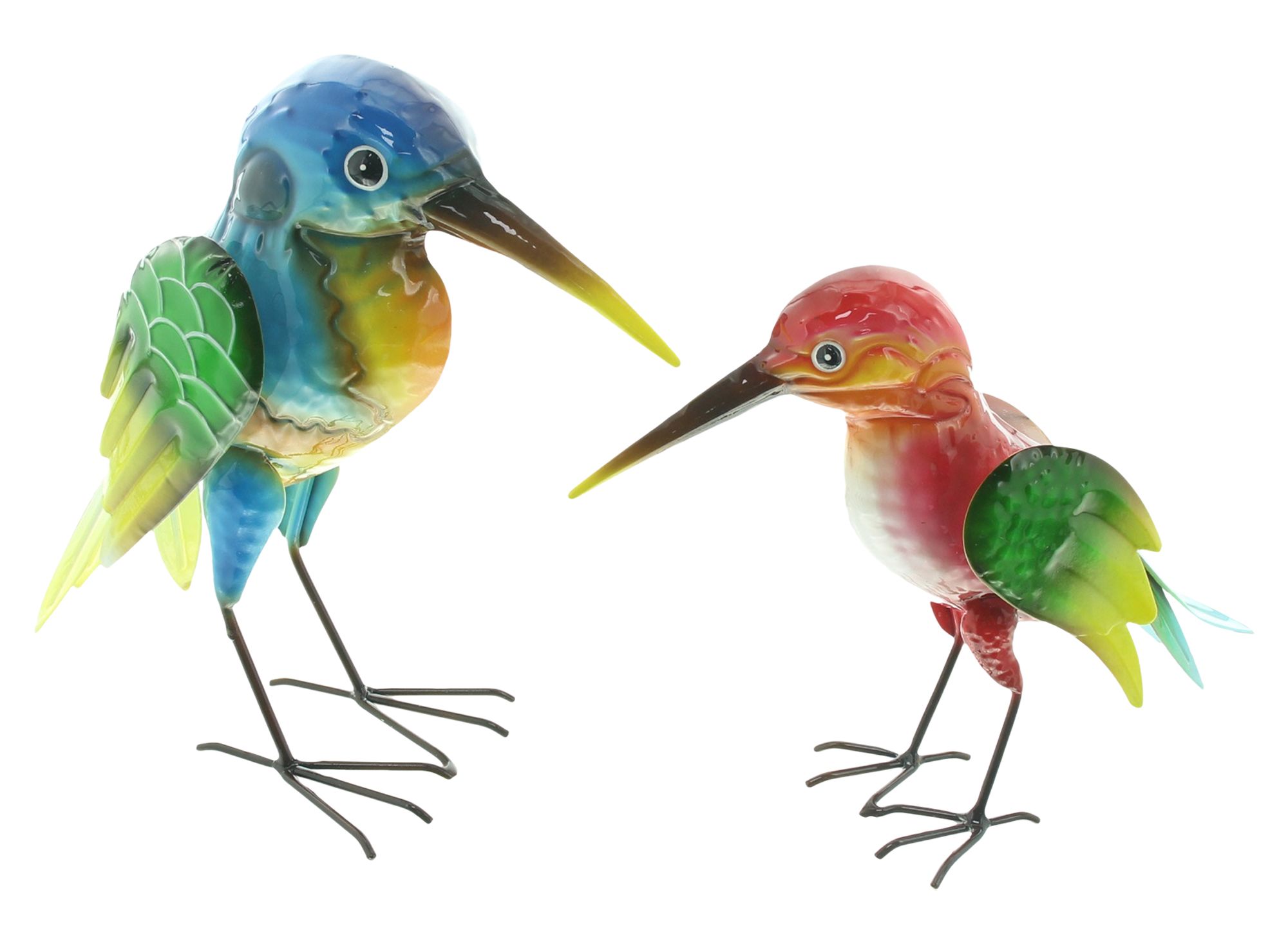 Figur "Bunter Vogel", 2er Set  im Frank Flechtwaren Online Shop für Gartenfiguren kaufen