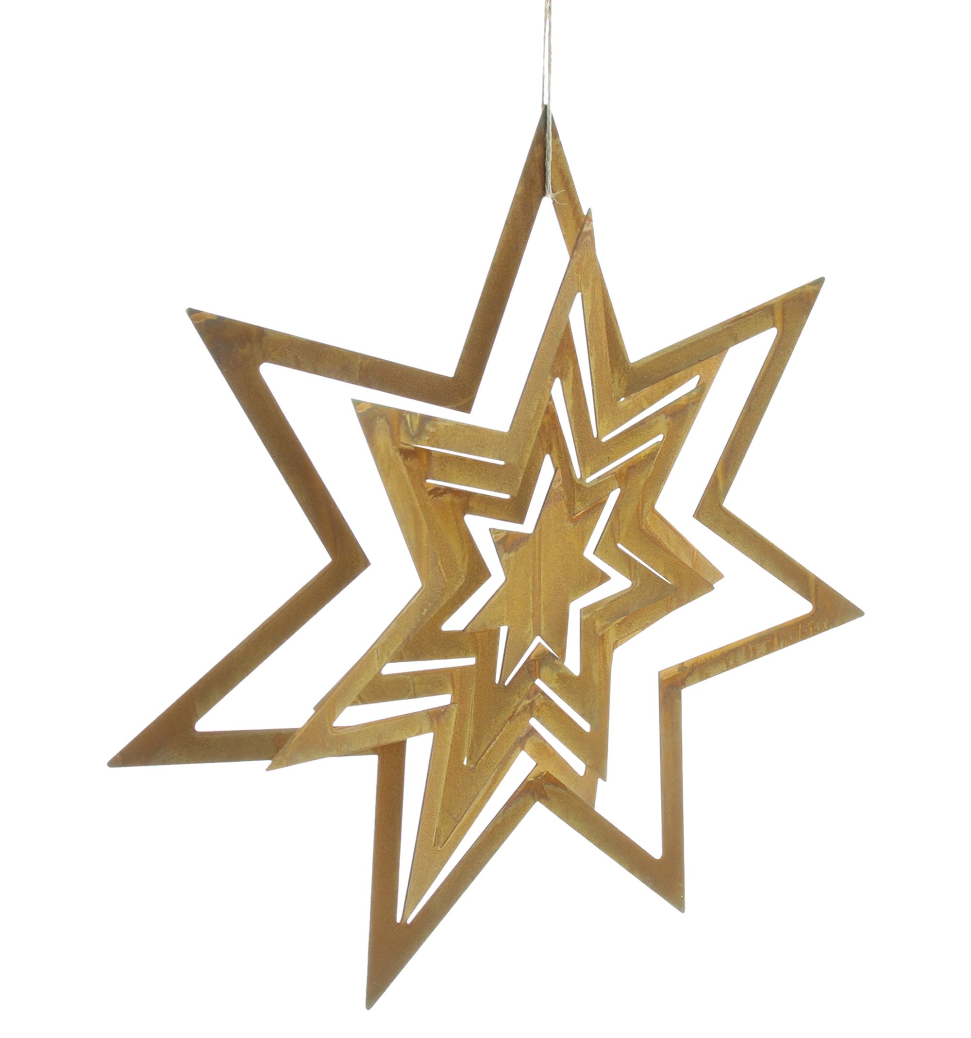 Sternhänger "Rost"  im Frank Flechtwaren Online Shop für Weihnachten kaufen