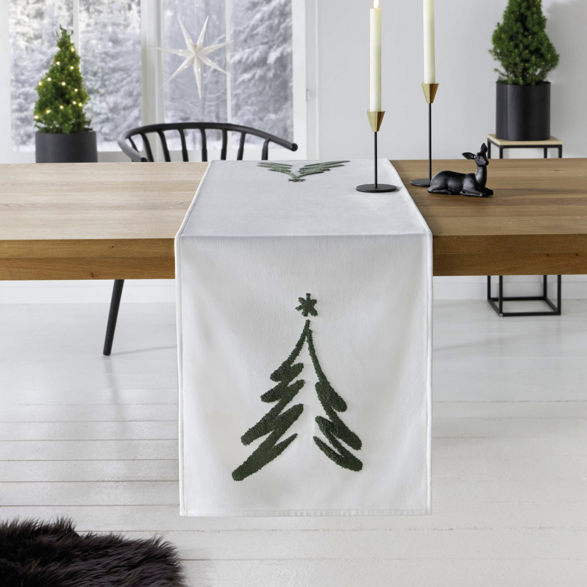 Tischläufer "Tannenbaum"  im Frank Flechtwaren Online Shop für Weihnachten kaufen