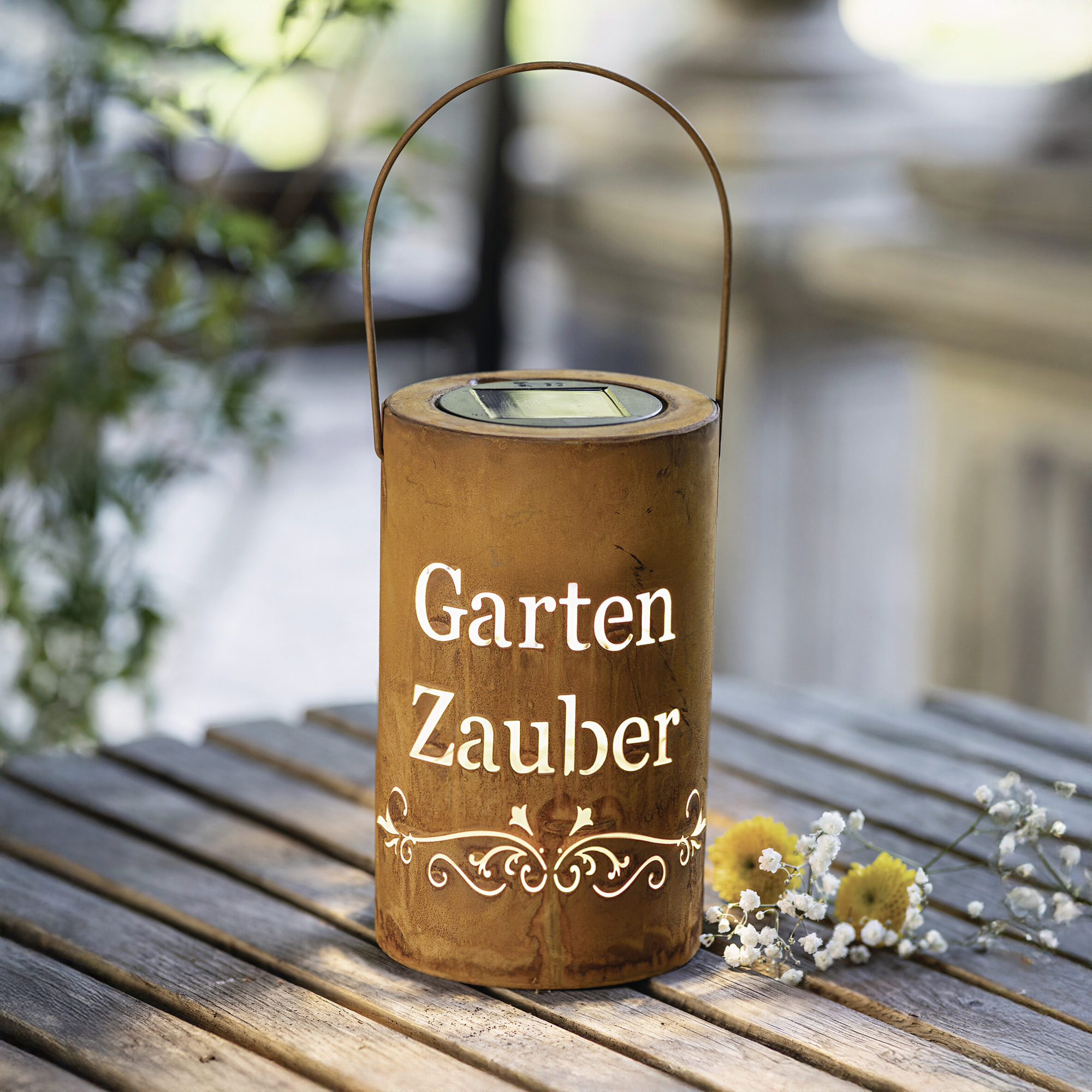 Solar-Laterne "Gartenzauber"  im Frank Flechtwaren Online Shop kaufen