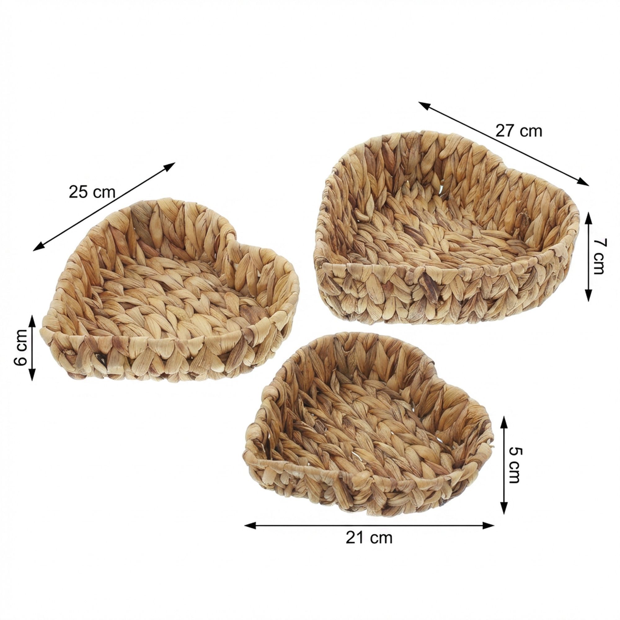 Schale "Herz", 3er Set  im Frank Flechtwaren Online Shop für Herzflattern kaufen