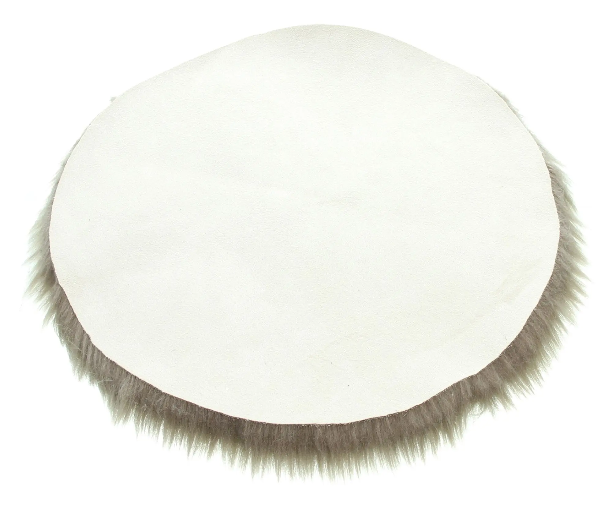Dekofell "Light Platin", rund  im Frank Flechtwaren Online Shop für Felle &amp; Kunstfelle kaufen