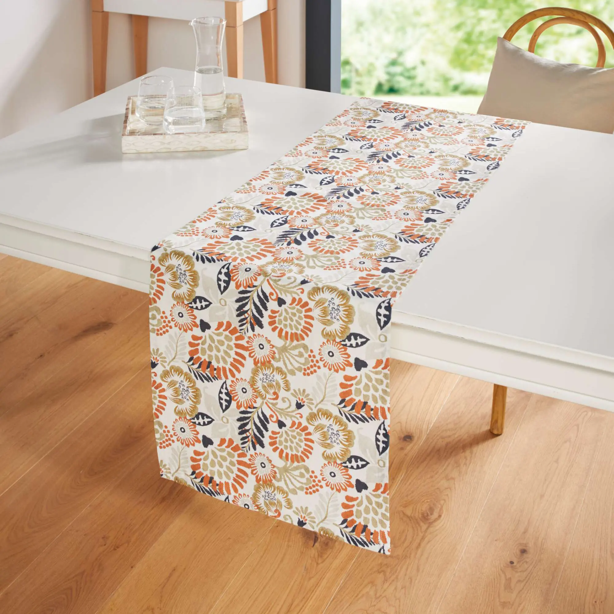 Tischläufer "Retro Flowers"  im Frank Flechtwaren Online Shop kaufen