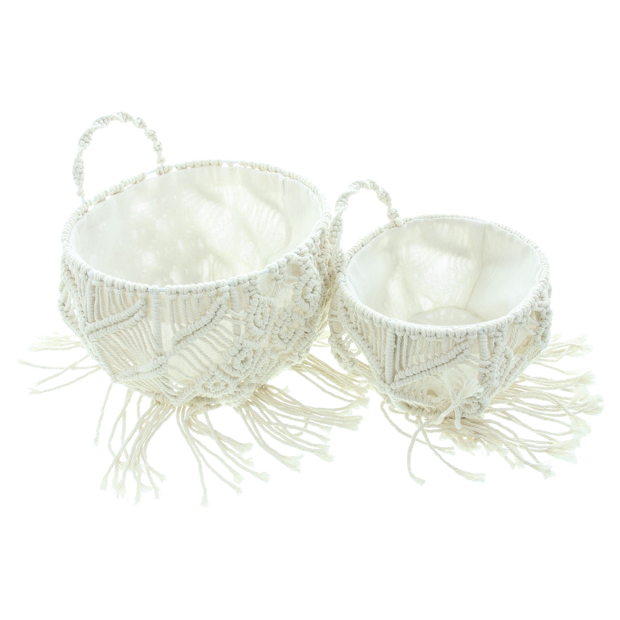 Wandkorb "Makramee", 2er Set  im Frank Flechtwaren Online Shop für Lässiger Look kaufen