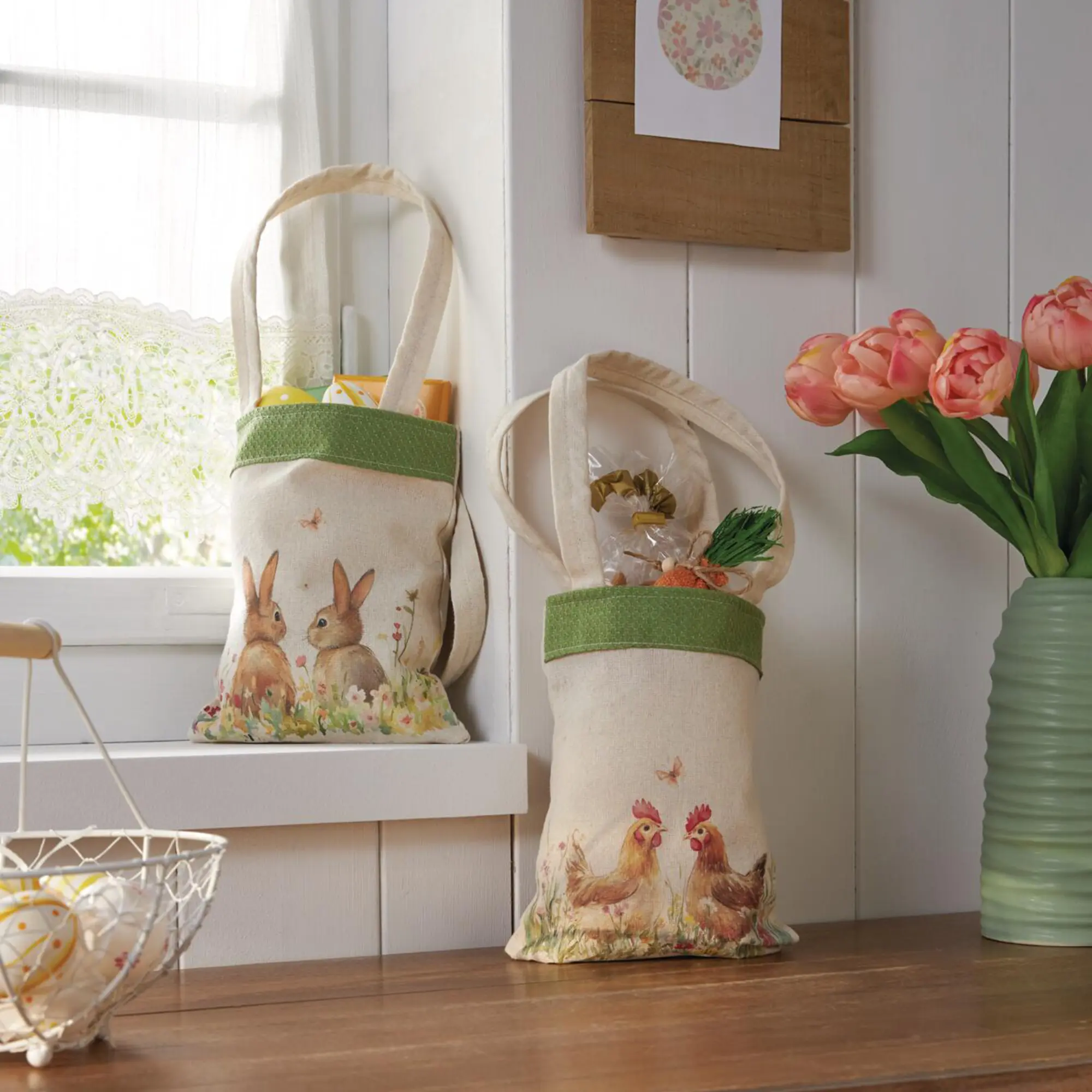 Geschenktasche "Ostern", 2er Set  im Frank Flechtwaren Online Shop kaufen