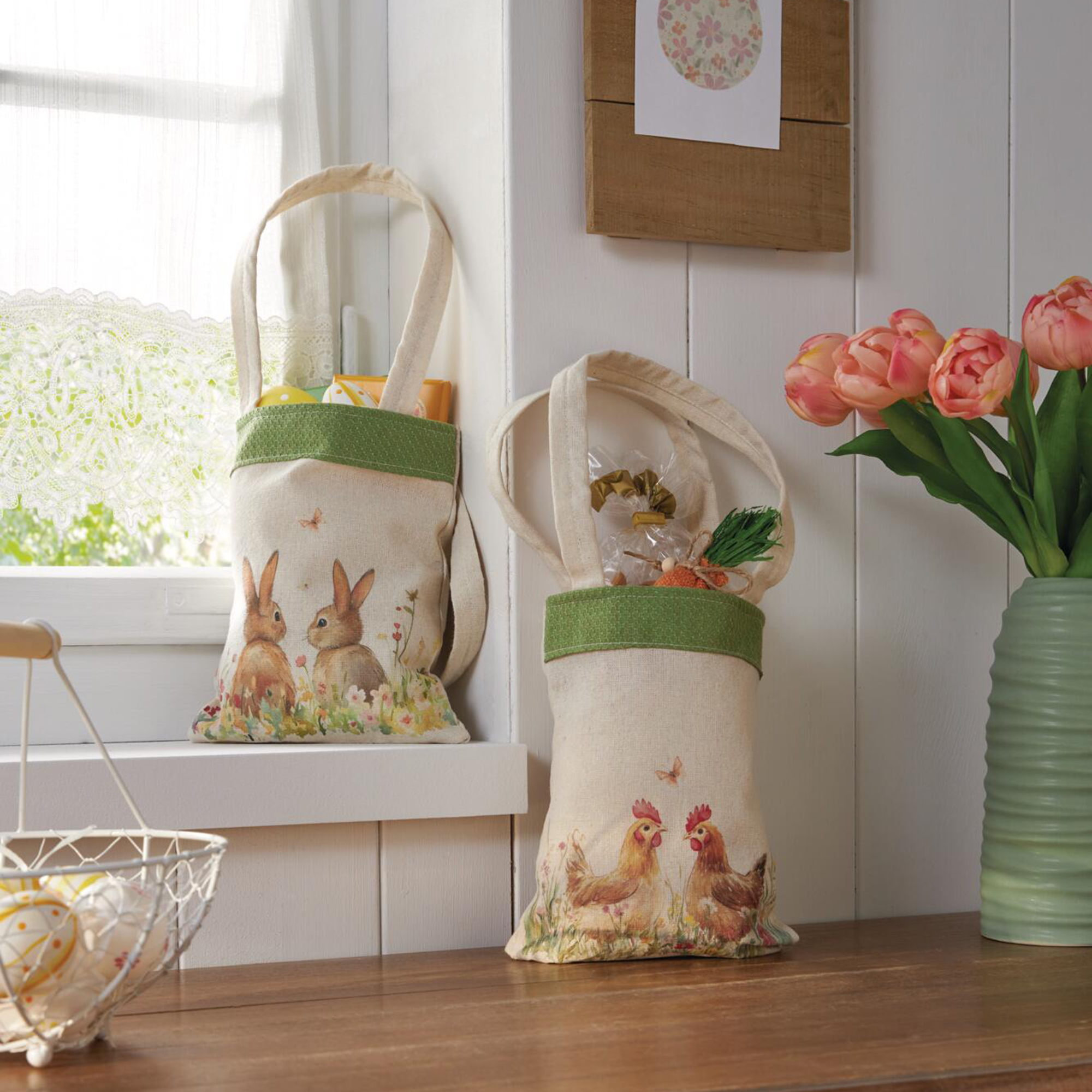 Geschenktasche "Ostern", 2er Set  im Frank Flechtwaren Online Shop für Gerade eingetroffen kaufen