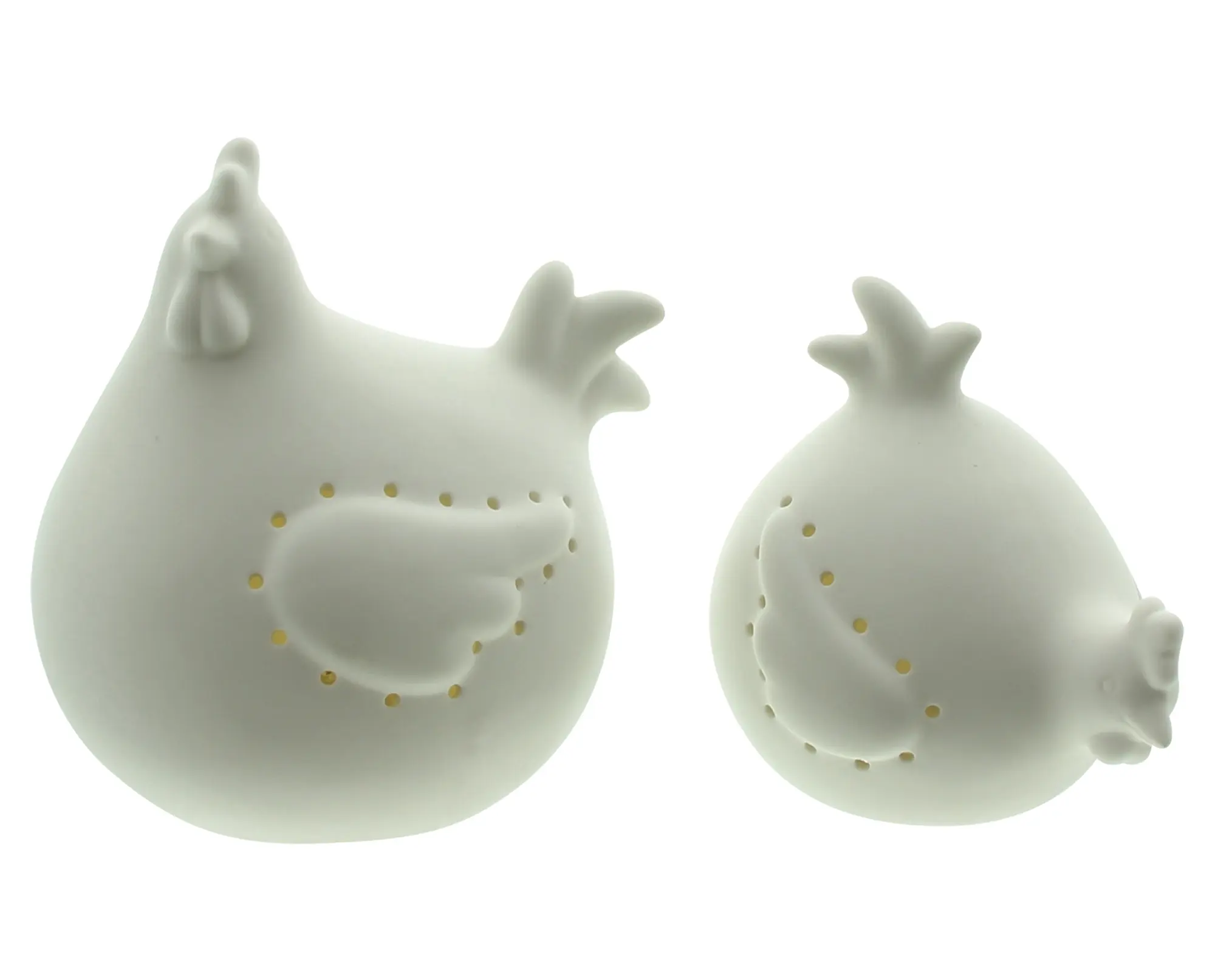LED-Huhn "White", 2er Set  im Frank Flechtwaren Online Shop für Ostern kaufen