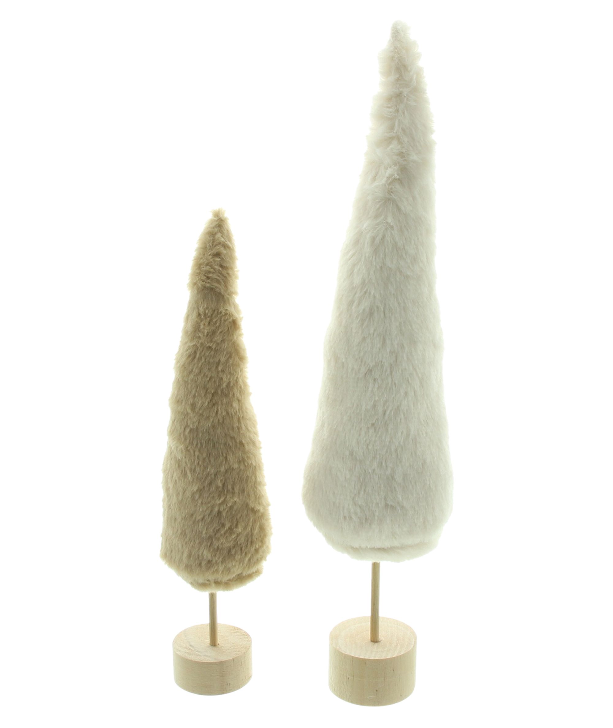 Deko-Tanne "Plüsch", 2er Set  im Frank Flechtwaren Online Shop kaufen