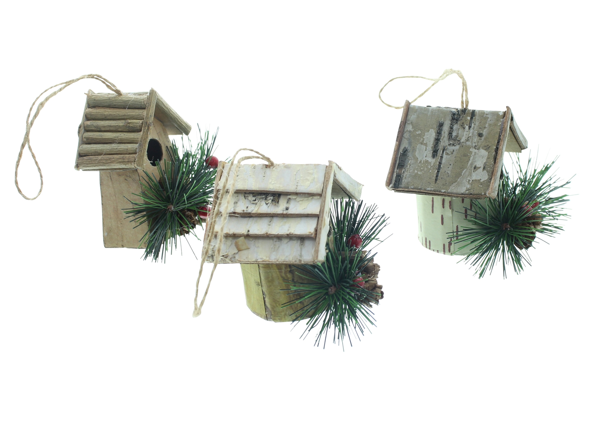 Hänger "Vogelhäuschen", 3er Set  im Frank Flechtwaren Online Shop für Weihnachten kaufen