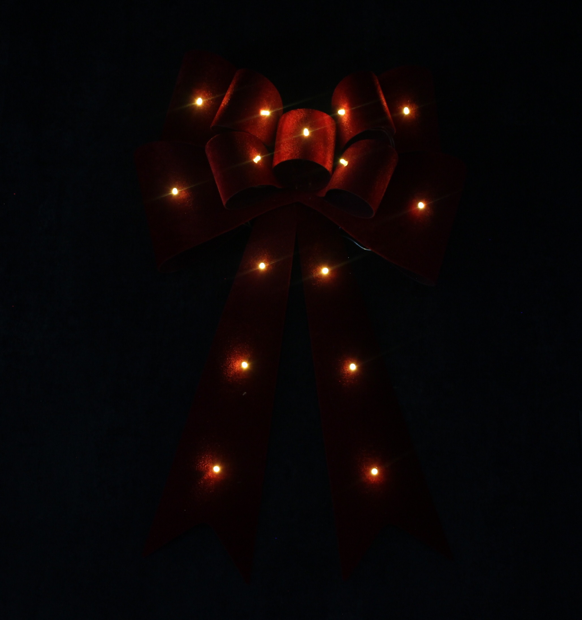 LED-Schleife "Rot"  im Frank Flechtwaren Online Shop für LED-Deko kaufen