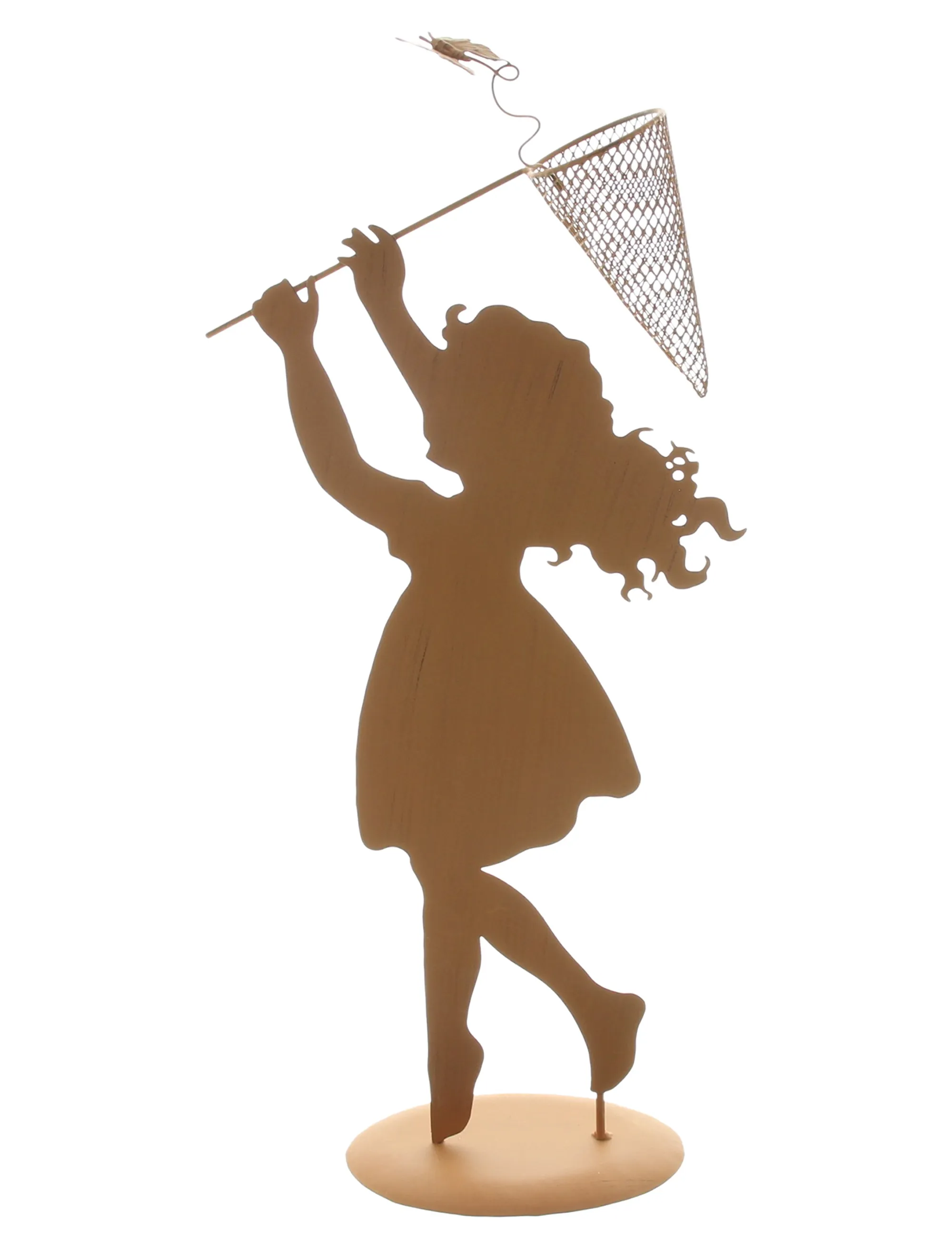 Figur "Mädchen mit Netz"  im Frank Flechtwaren Online Shop für Bunter Ostergarten kaufen