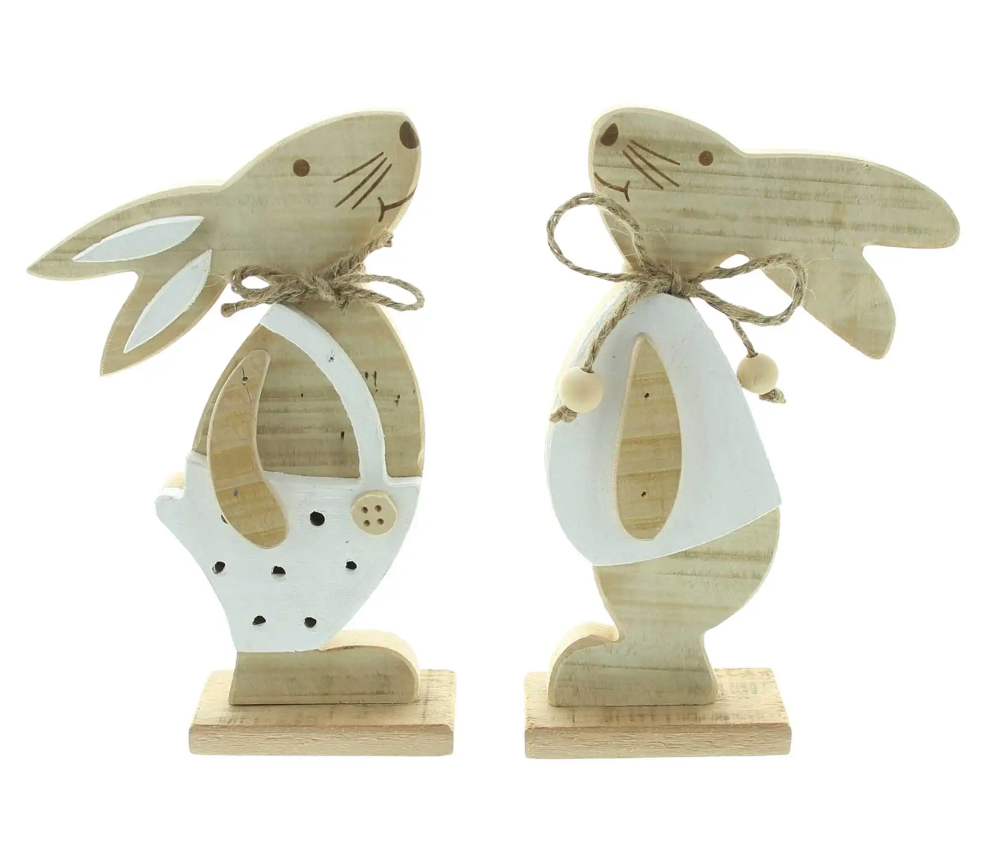 Hase "Hansi &amp; Franzi", 2er Set  im Frank Flechtwaren Online Shop für Hasen &amp; Co kaufen