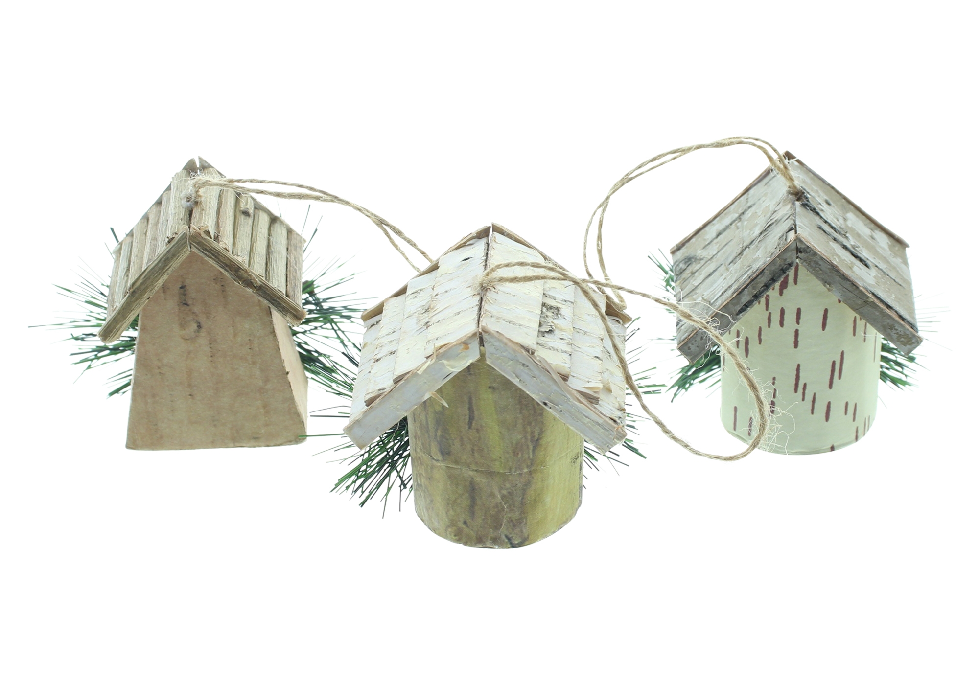 Hänger "Vogelhäuschen", 3er Set  im Frank Flechtwaren Online Shop für Weihnachten kaufen