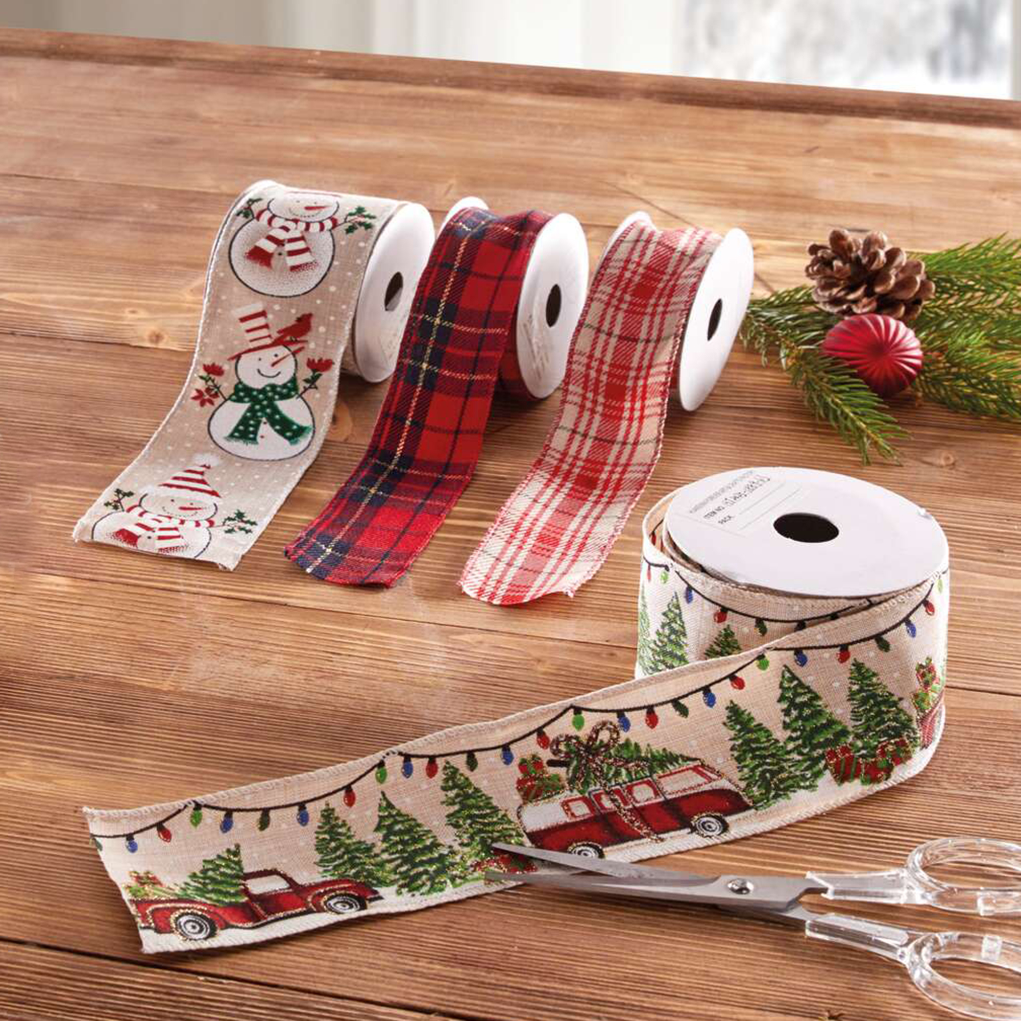 Dekoband "Winterzeit", 4er Set  im Frank Flechtwaren Online Shop kaufen