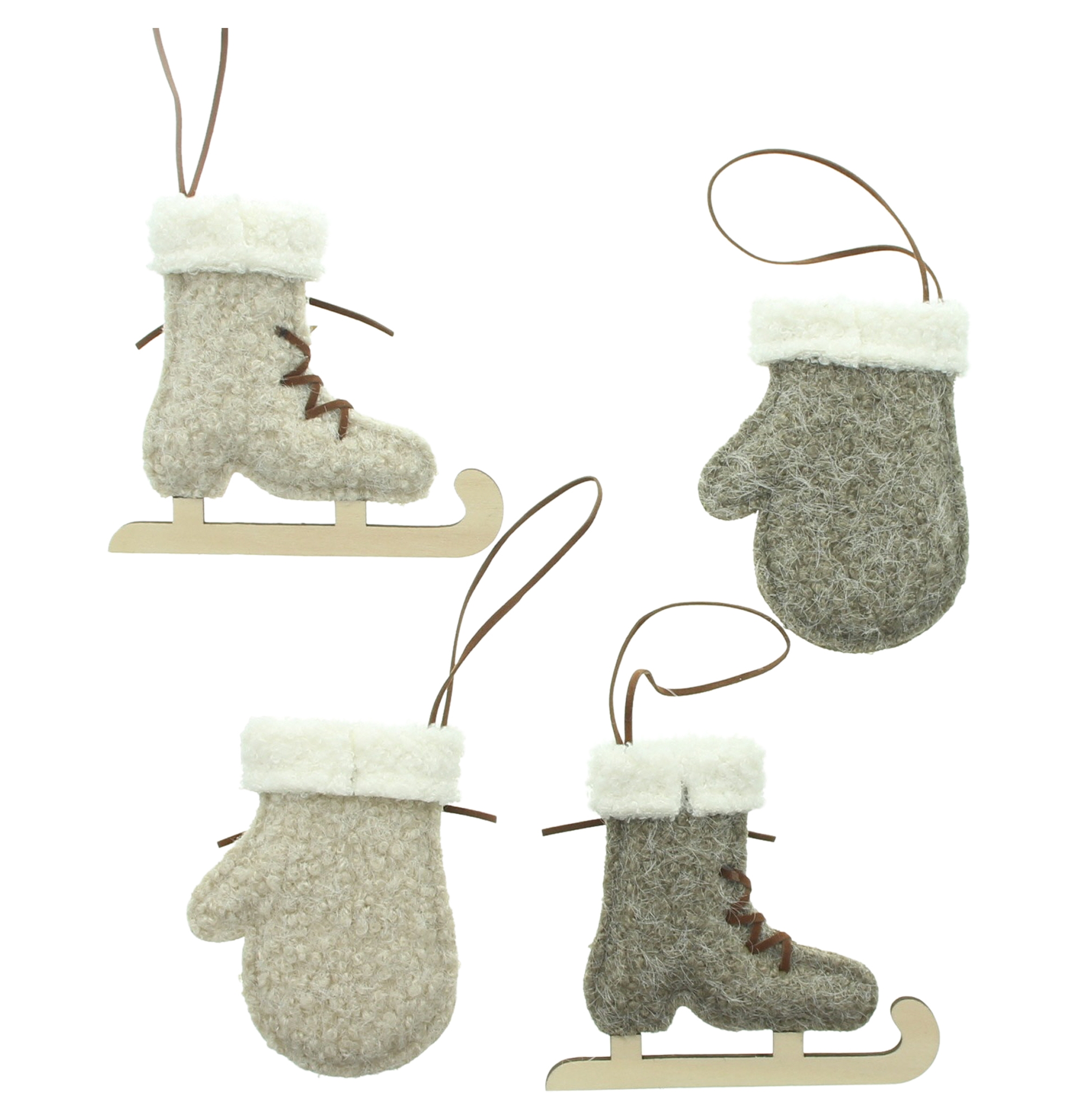 Hänger "Winterzeit", 4er Set  im Frank Flechtwaren Online Shop für Baumschmuck kaufen