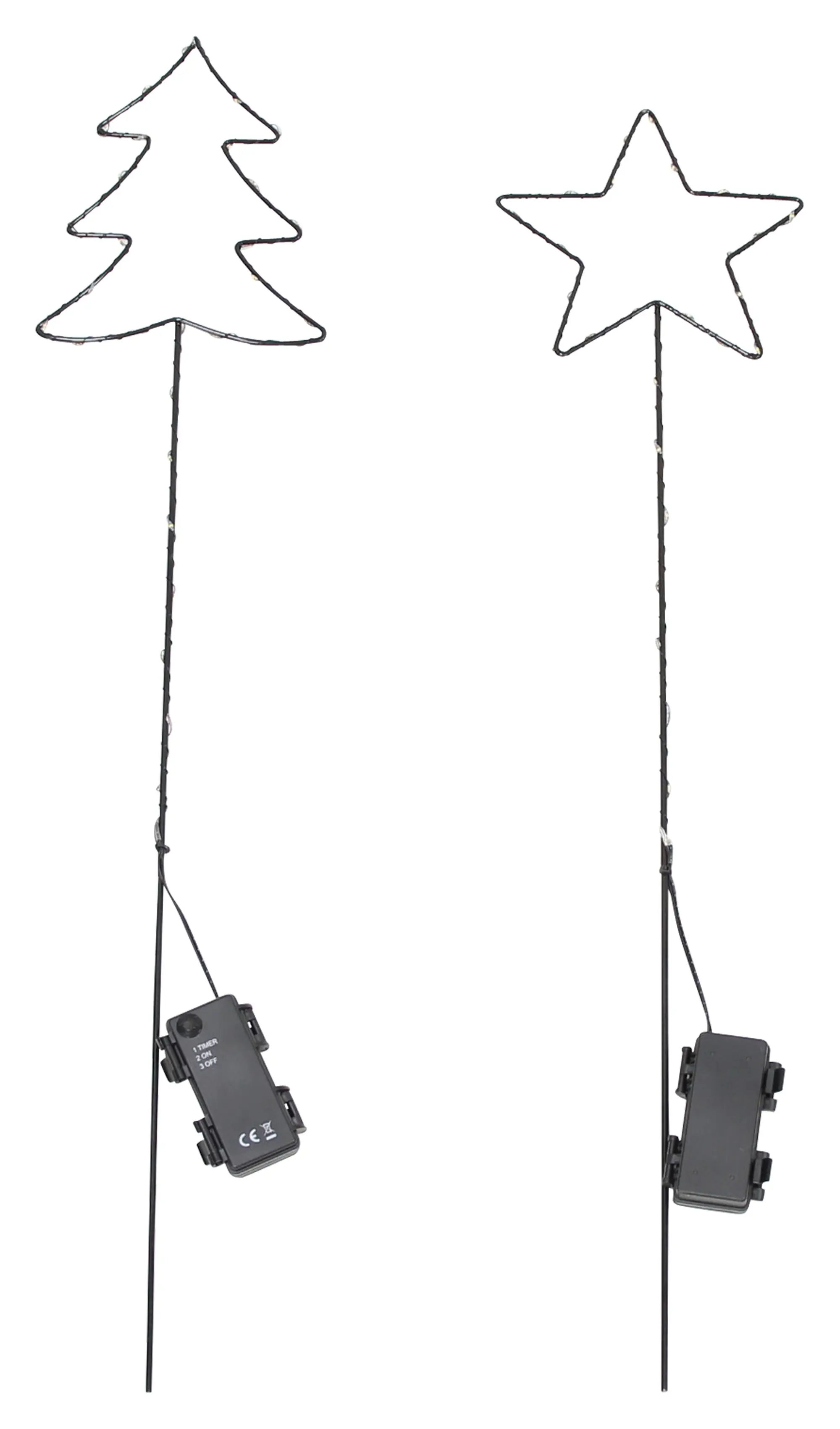 LED-Stecker "Tanne &amp; Stern", 2er Set  im Frank Flechtwaren Online Shop für Sterne kaufen