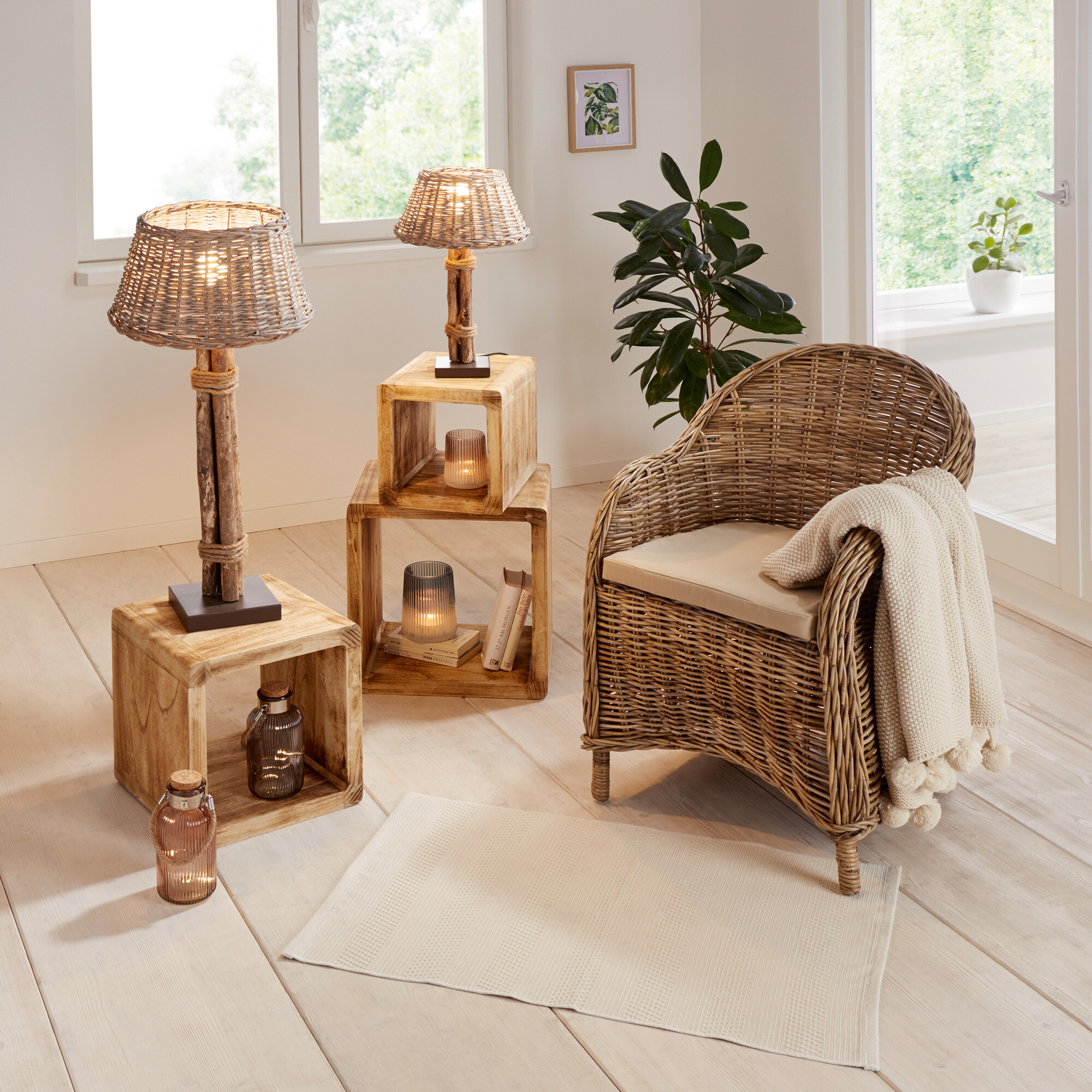 Lampe "Treibholz-Charme"  im Frank Flechtwaren Online Shop kaufen