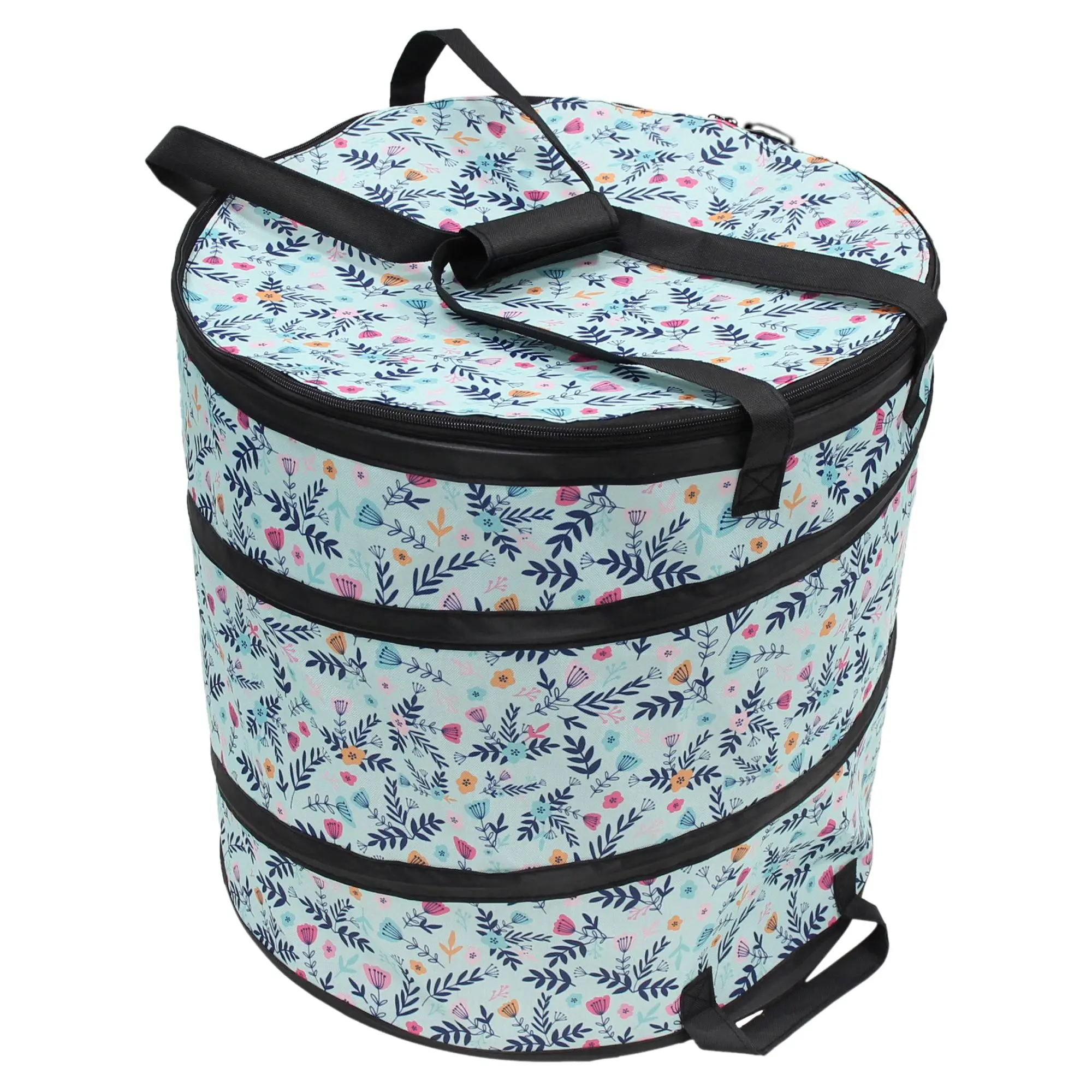 Pop-up-Laubsammler "Floral"  im Frank Flechtwaren Online Shop für Ab ins Beet kaufen