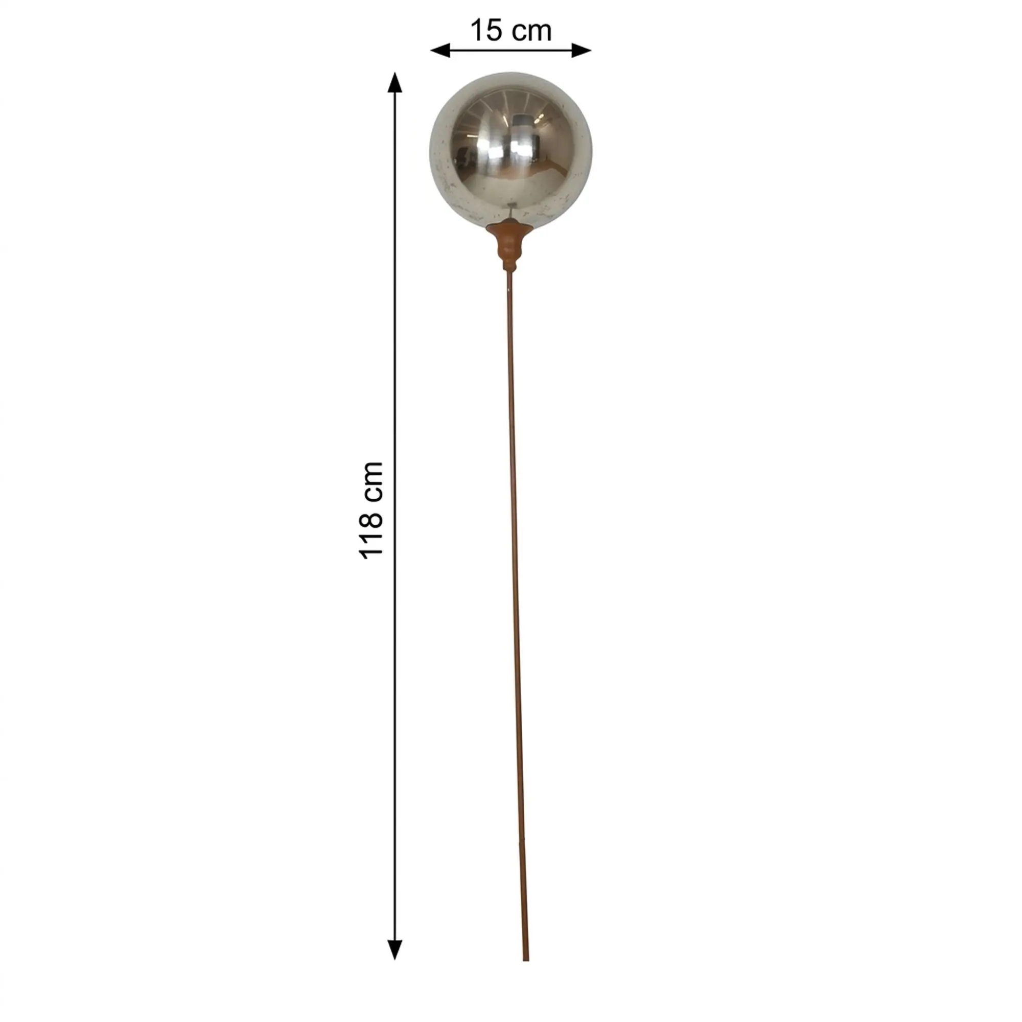 Metallstecker "Kugel"  im Frank Flechtwaren Online Shop für Weihnachtliche Dekokugeln kaufen