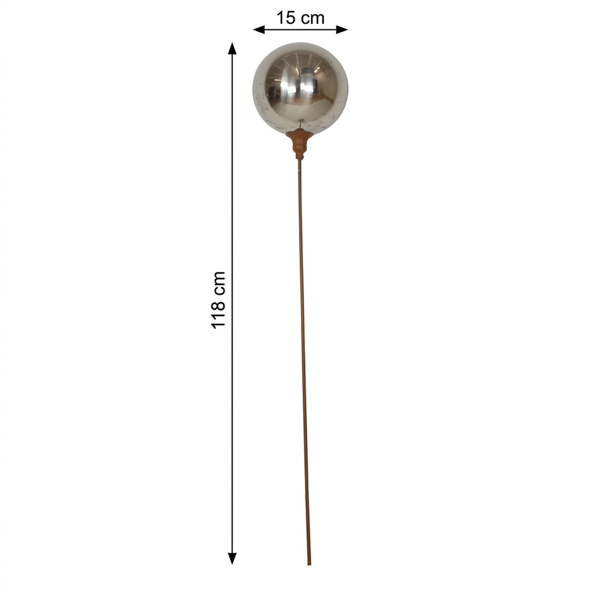 Metallstecker "Kugel"  im Frank Flechtwaren Online Shop für Dekokugeln kaufen