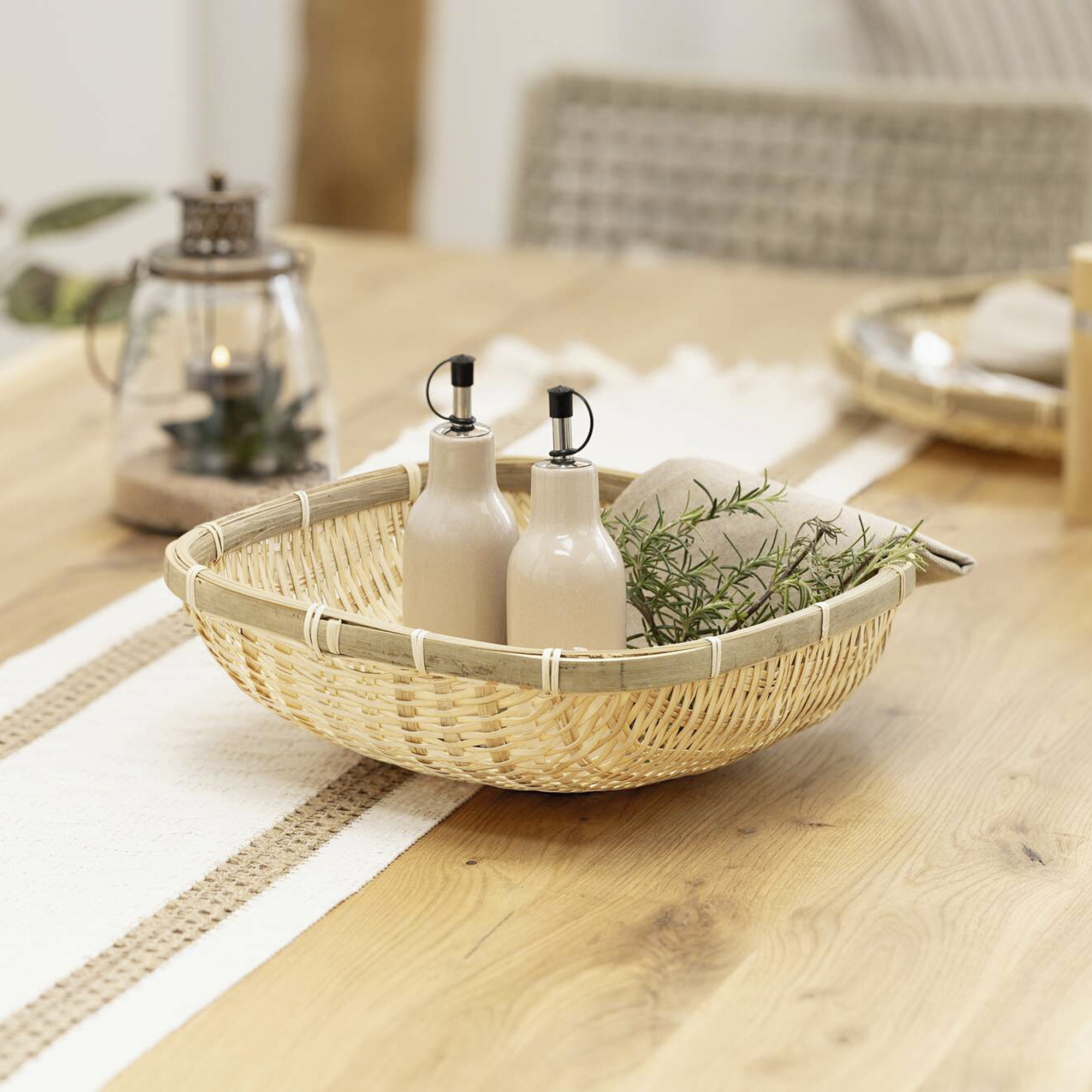 Bambusschale "Streifenrand"  im Frank Flechtwaren Online Shop kaufen
