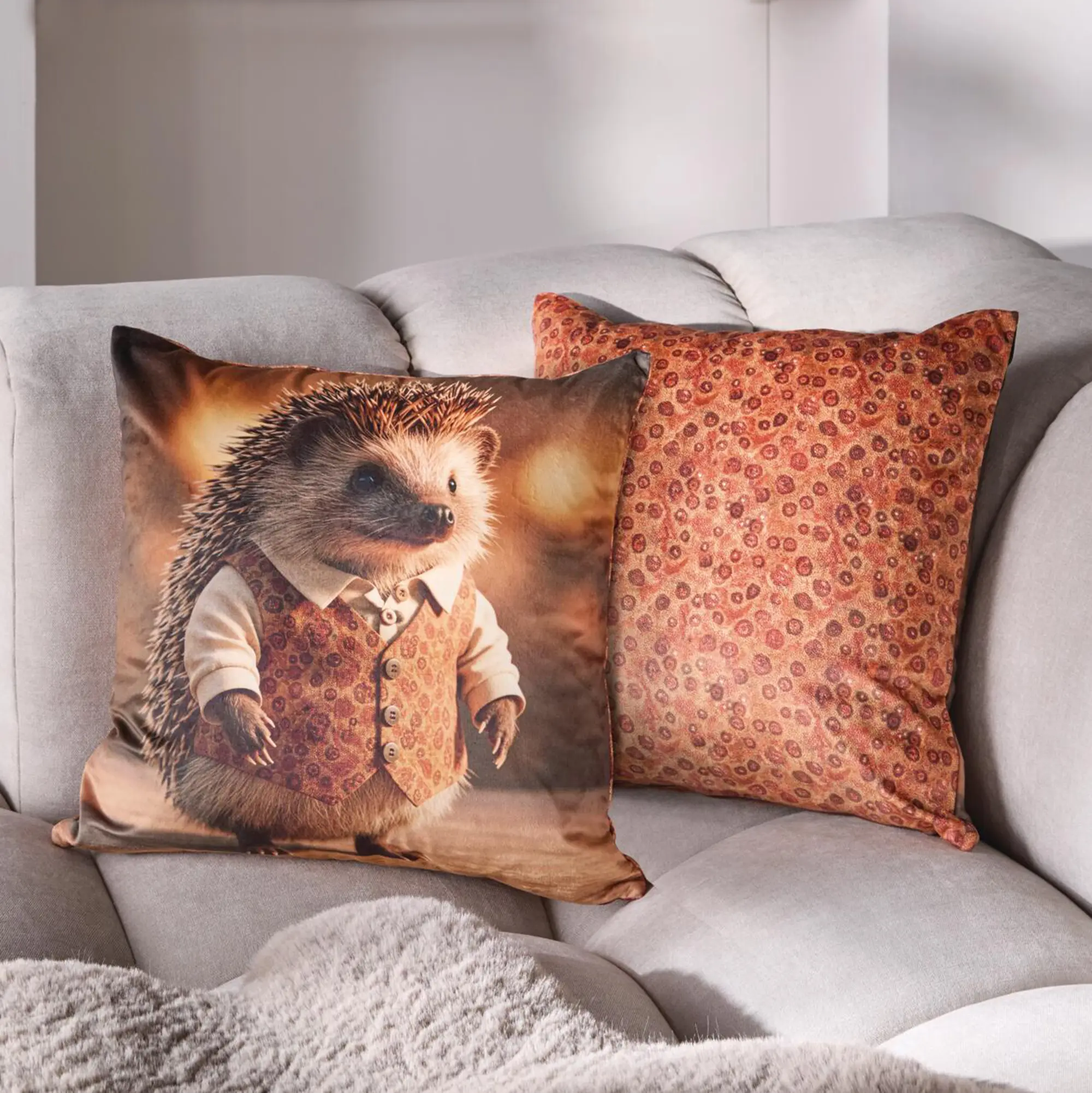 Kissenhülle "Herr Igel"  im Frank Flechtwaren Online Shop kaufen
