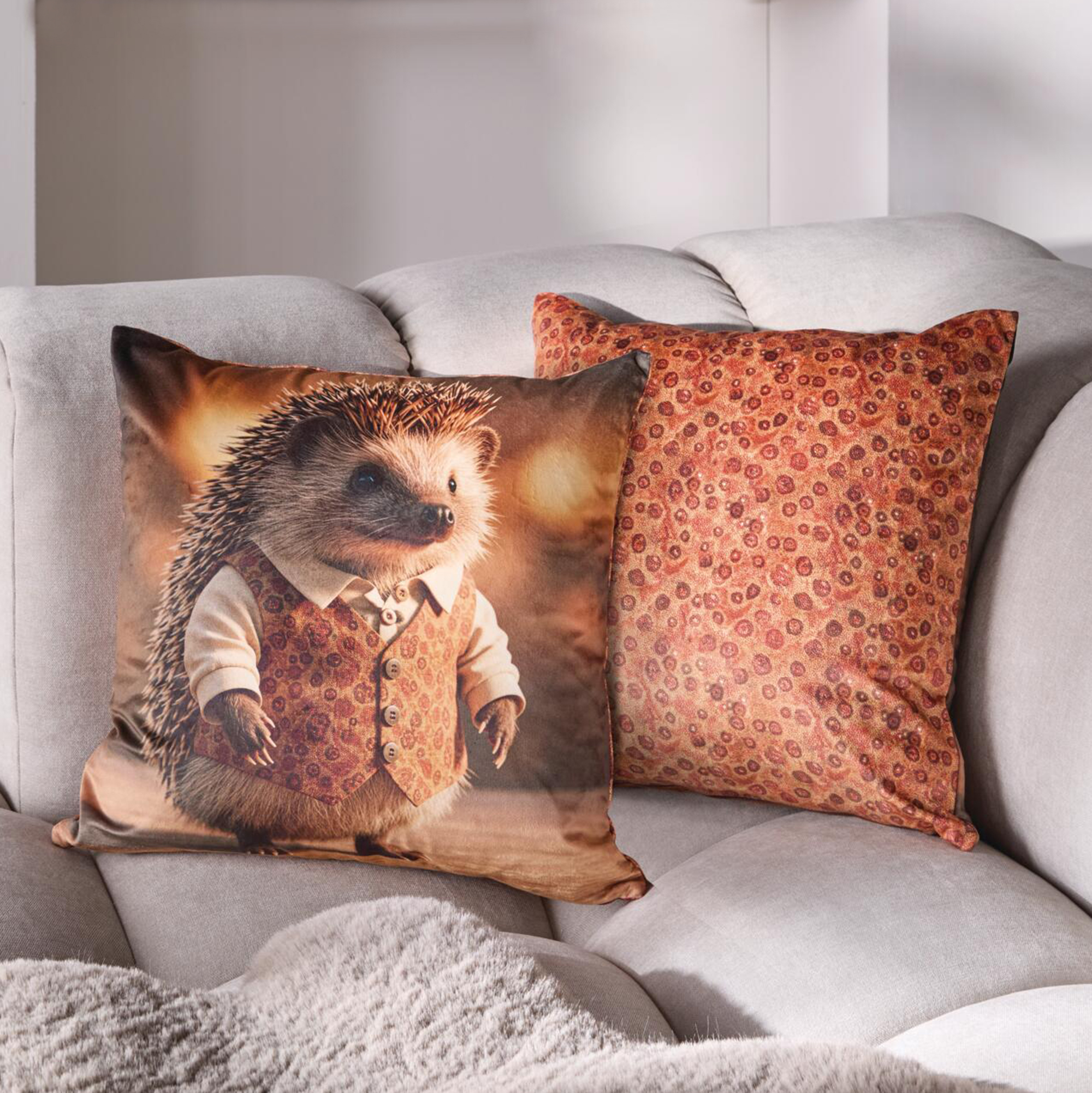 Kissenhülle "Herr Igel"  im Frank Flechtwaren Online Shop kaufen