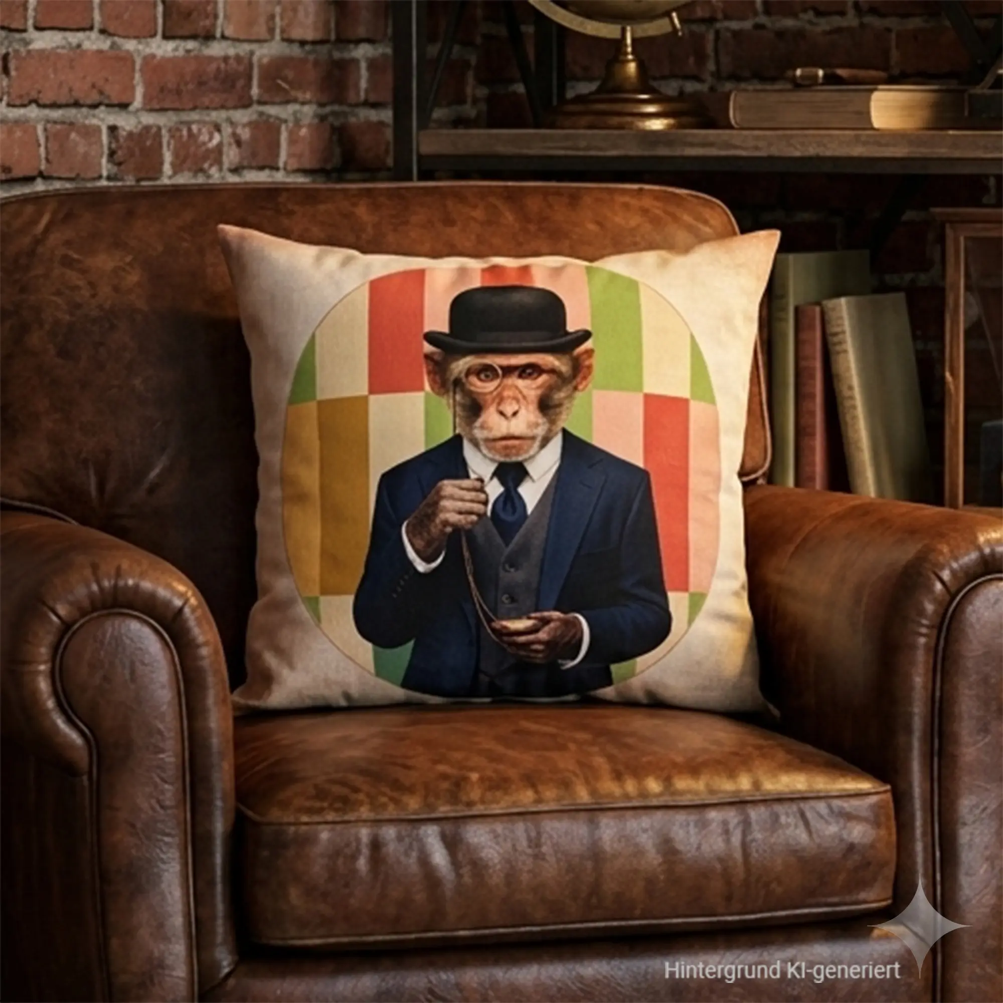 Kissenhülle "Monkey Charles"  im Frank Flechtwaren Online Shop kaufen