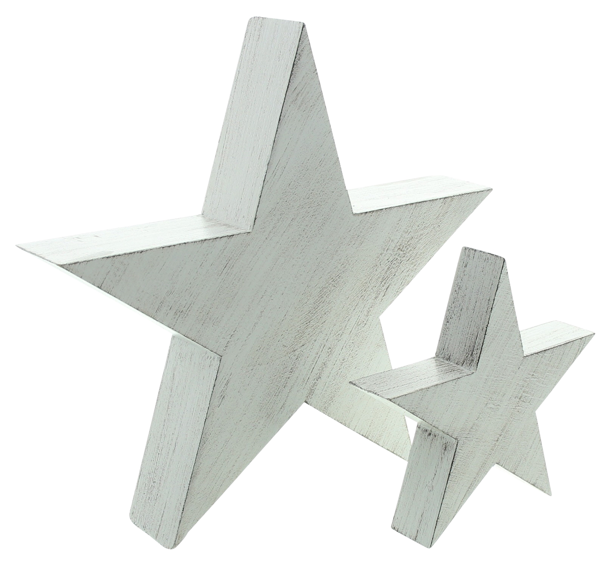 Stern "Whitewashed", 2er Set  im Frank Flechtwaren Online Shop für Weihnachten kaufen