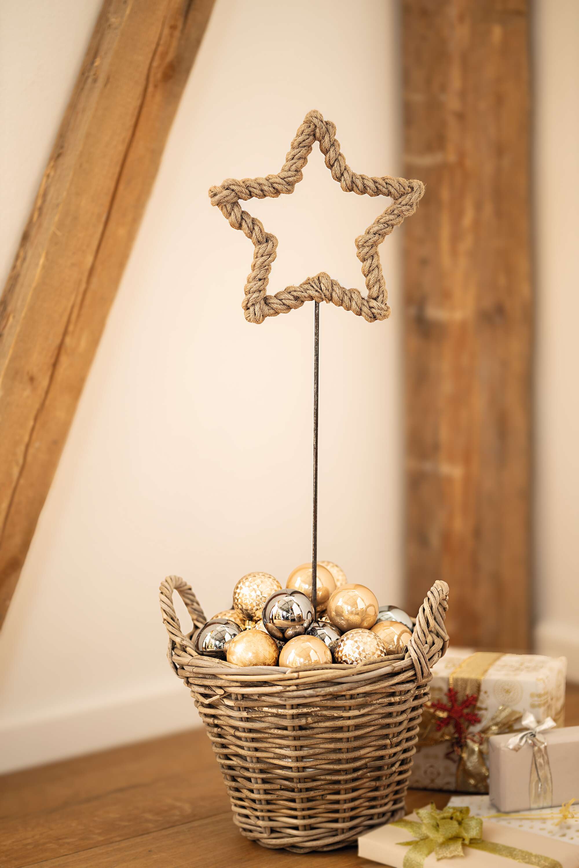 Stecker "Stern", natur  im Frank Flechtwaren Online Shop für Streuer &amp; Stecker kaufen
