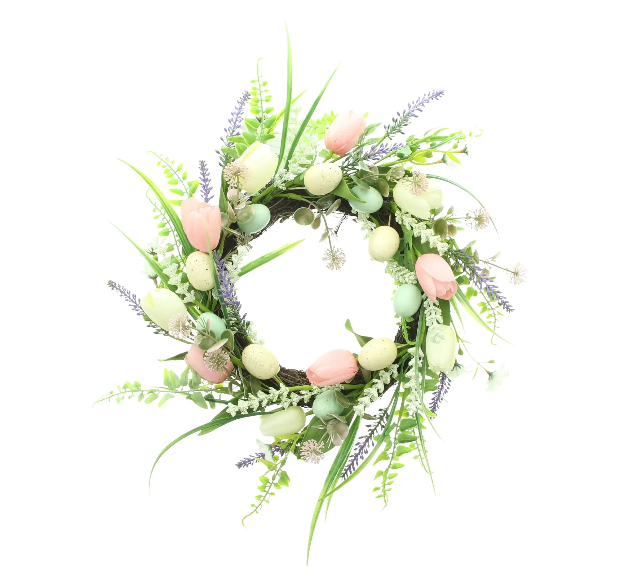 Osterkranz "Tulpenliebe"  im Frank Flechtwaren Online Shop für Pastelltöne kaufen