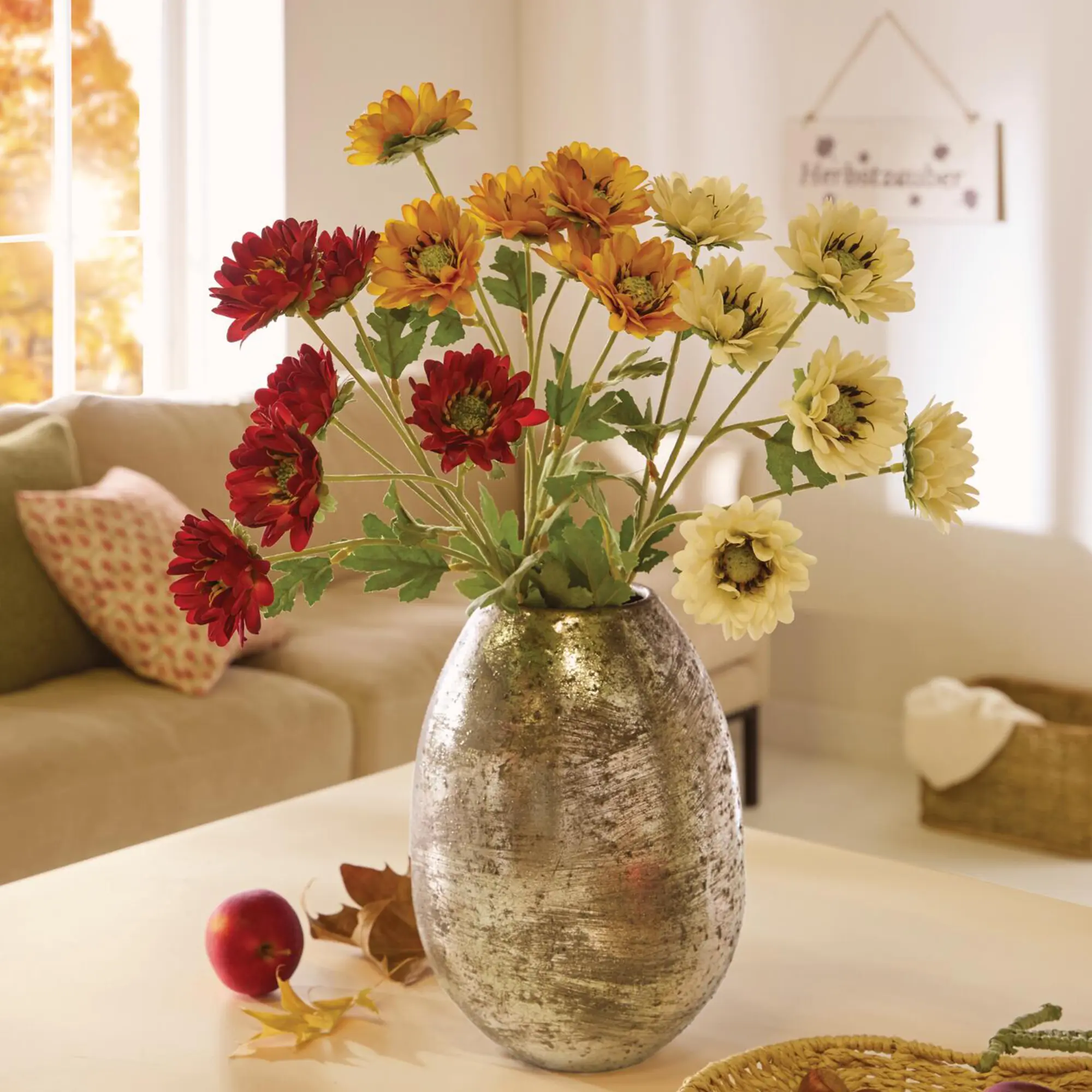 Kunstblume "Chrysantheme", 3er Set  im Frank Flechtwaren Online Shop kaufen