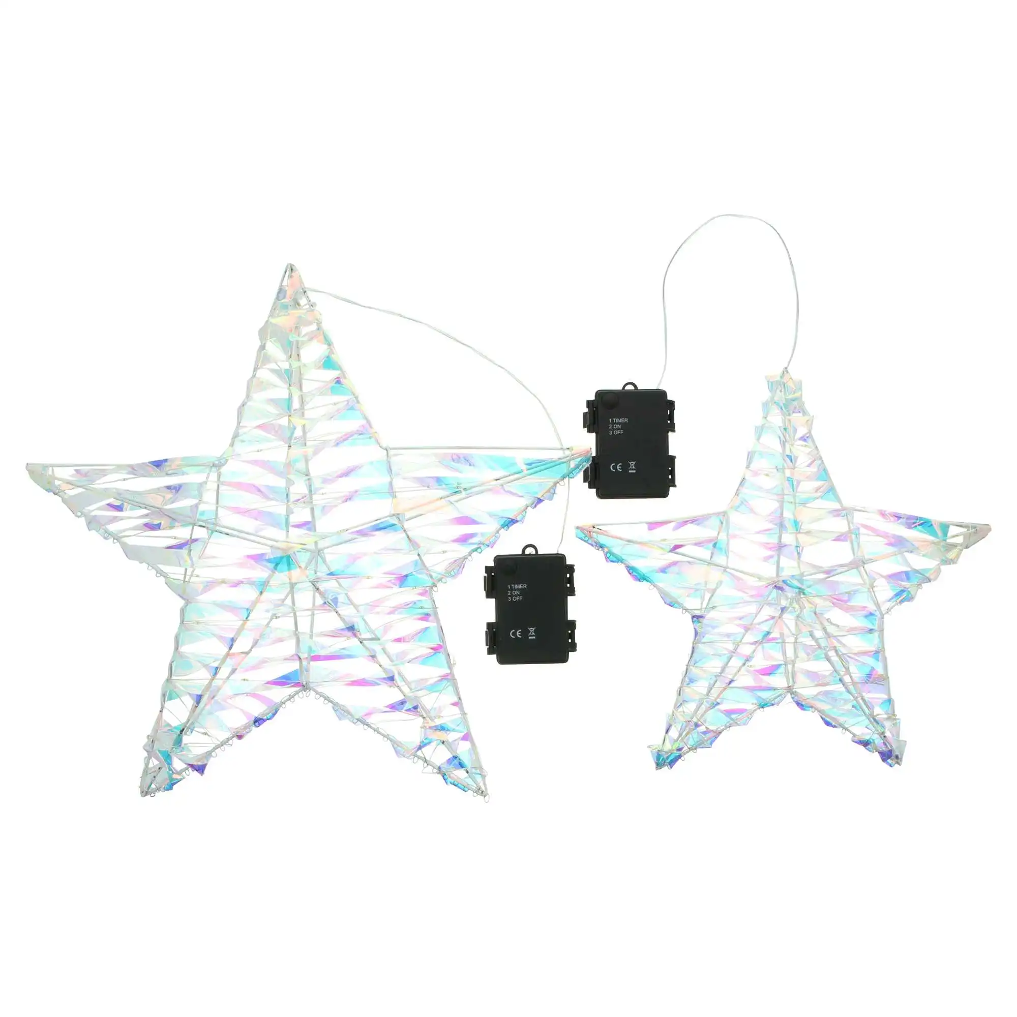 LED-Hänger "Rainbow", 2er Set  im Frank Flechtwaren Online Shop für Sterne kaufen