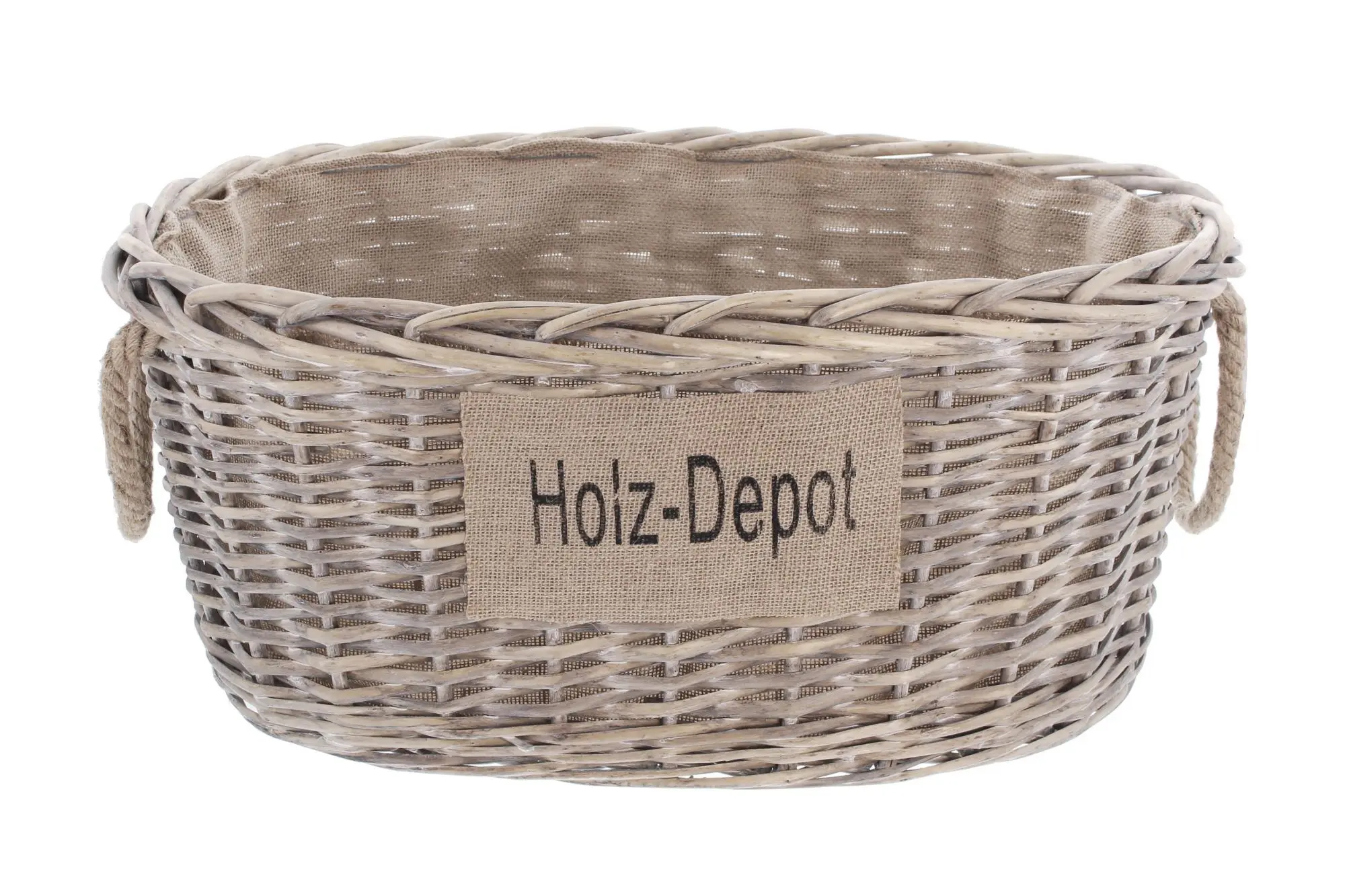 Aufbewahrungskorb "Holz-Depot"  im Frank Flechtwaren Online Shop für Füllkörbe &amp; Universalkörbe kaufen