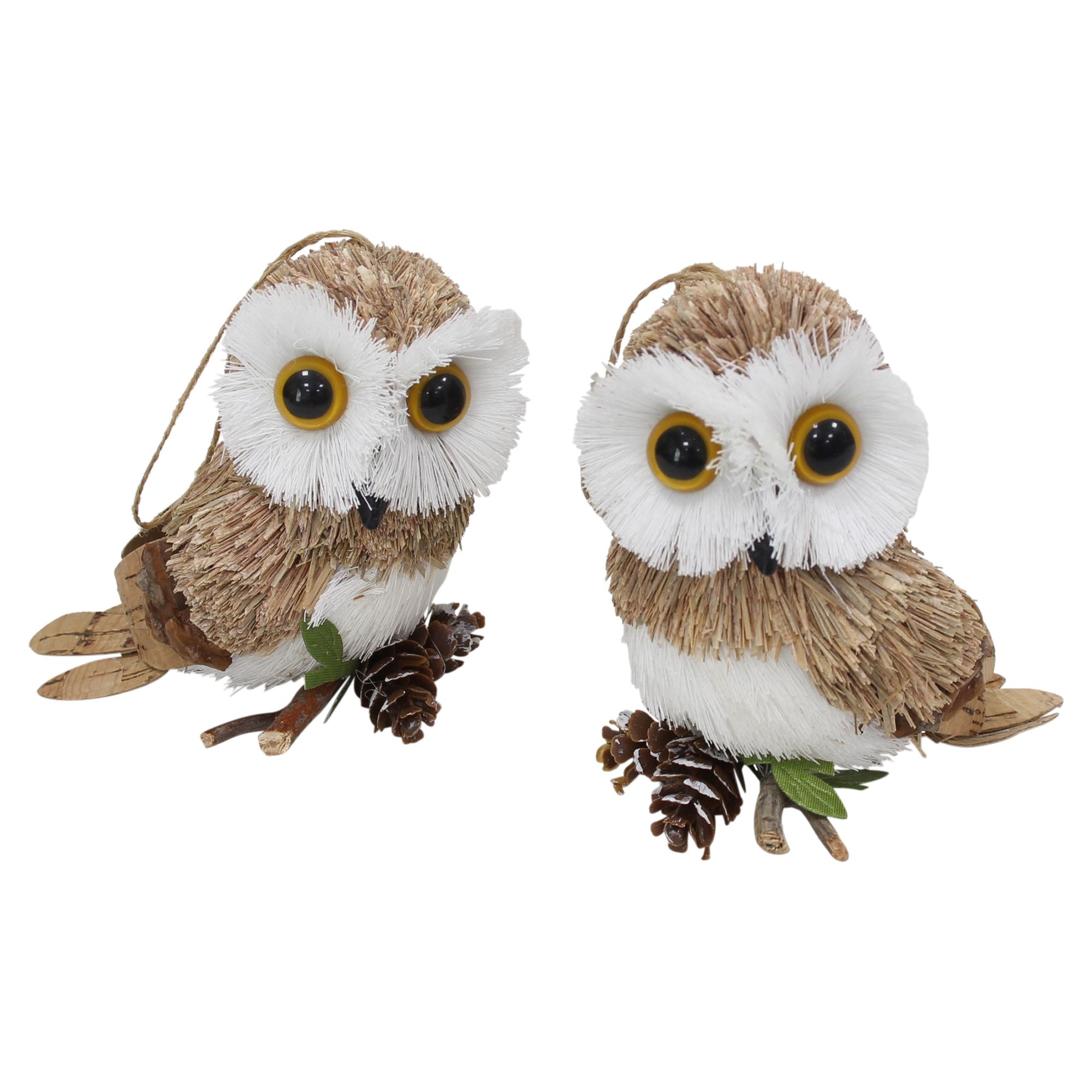 Deko-Hänger "Eule", 2er Set  im Frank Flechtwaren Online Shop für Herbstliche Dekohänger kaufen
