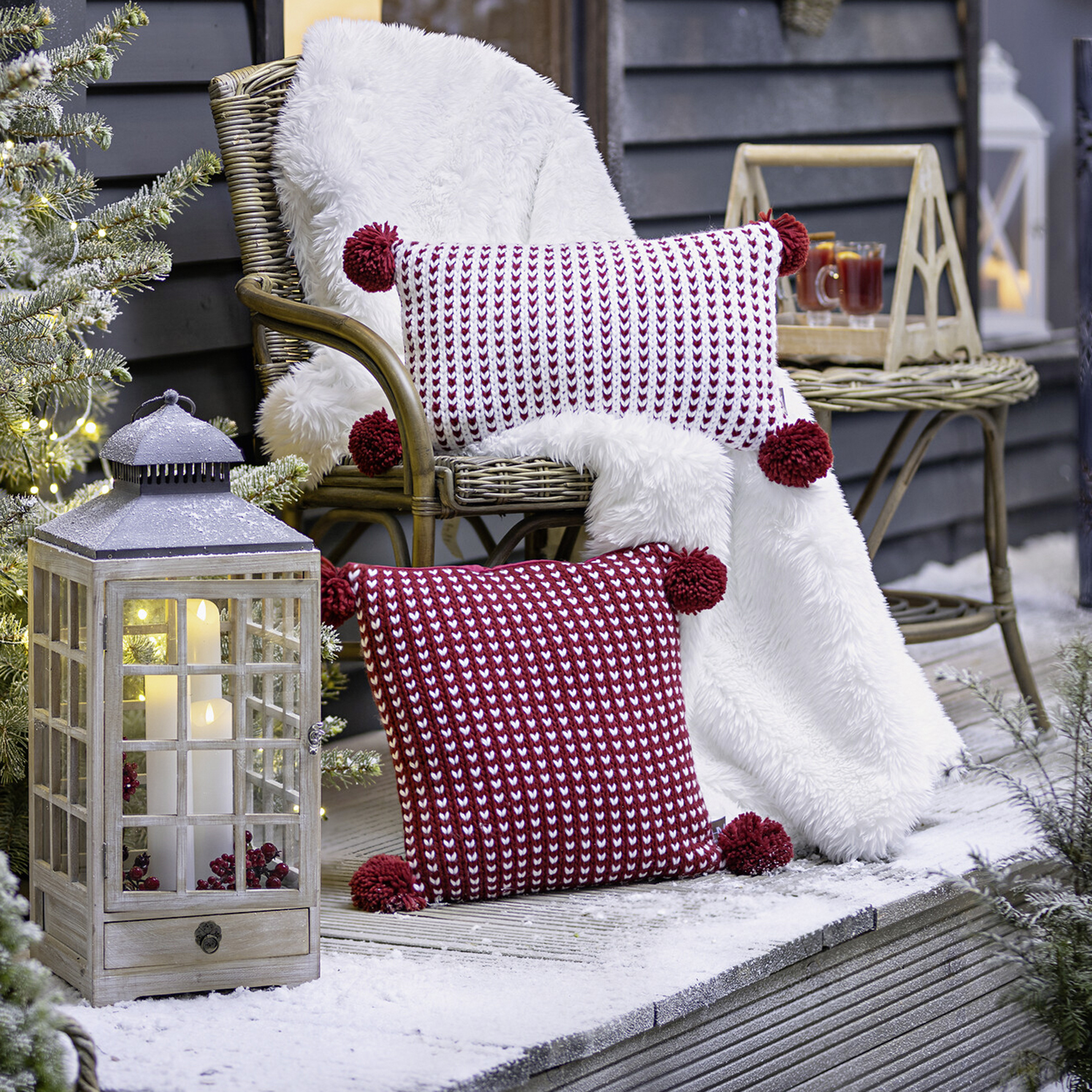 Kissenhülle "Bommel", 2er Set im Frank Flechtwaren Online Shop für Weihnachten kaufen Kissenhülle "Bommel", 2er Set im Frank Flechtwaren Online Shop für Weihnachten kaufen