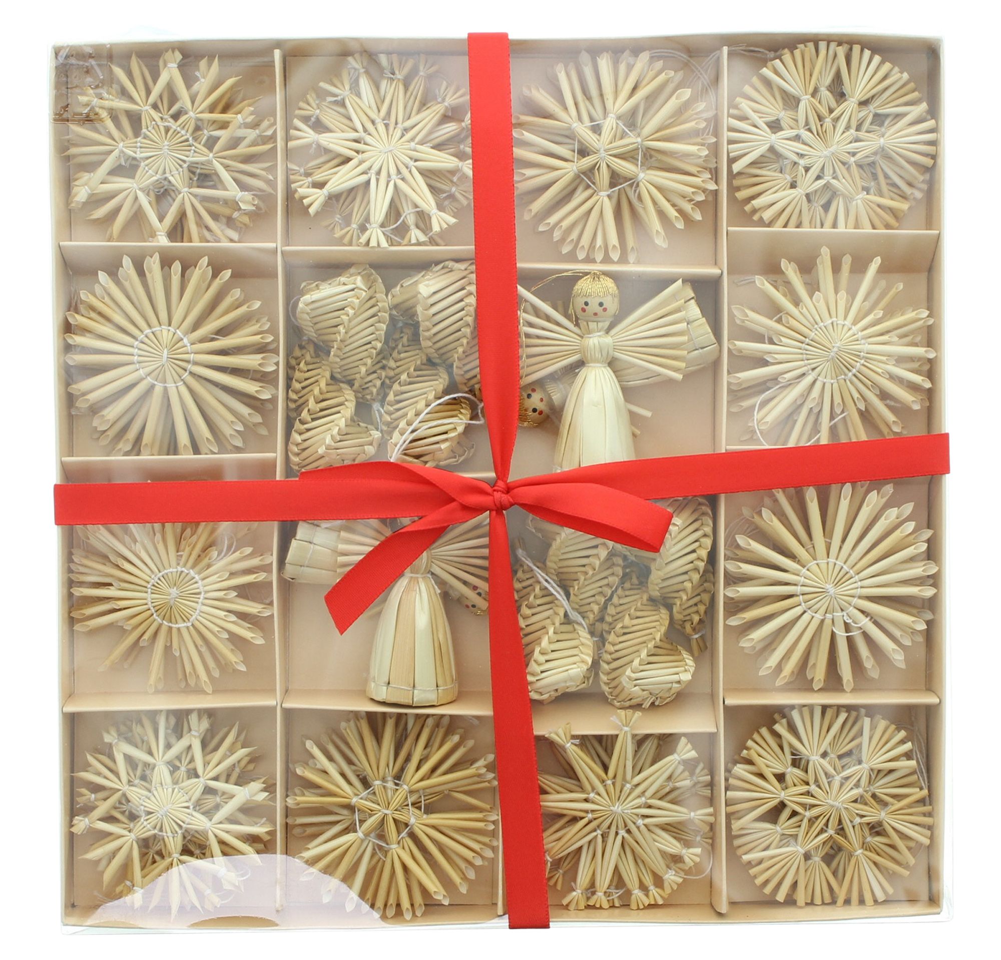 Strohdeko "Tradition", 60er Set  im Frank Flechtwaren Online Shop für Weihnachten kaufen