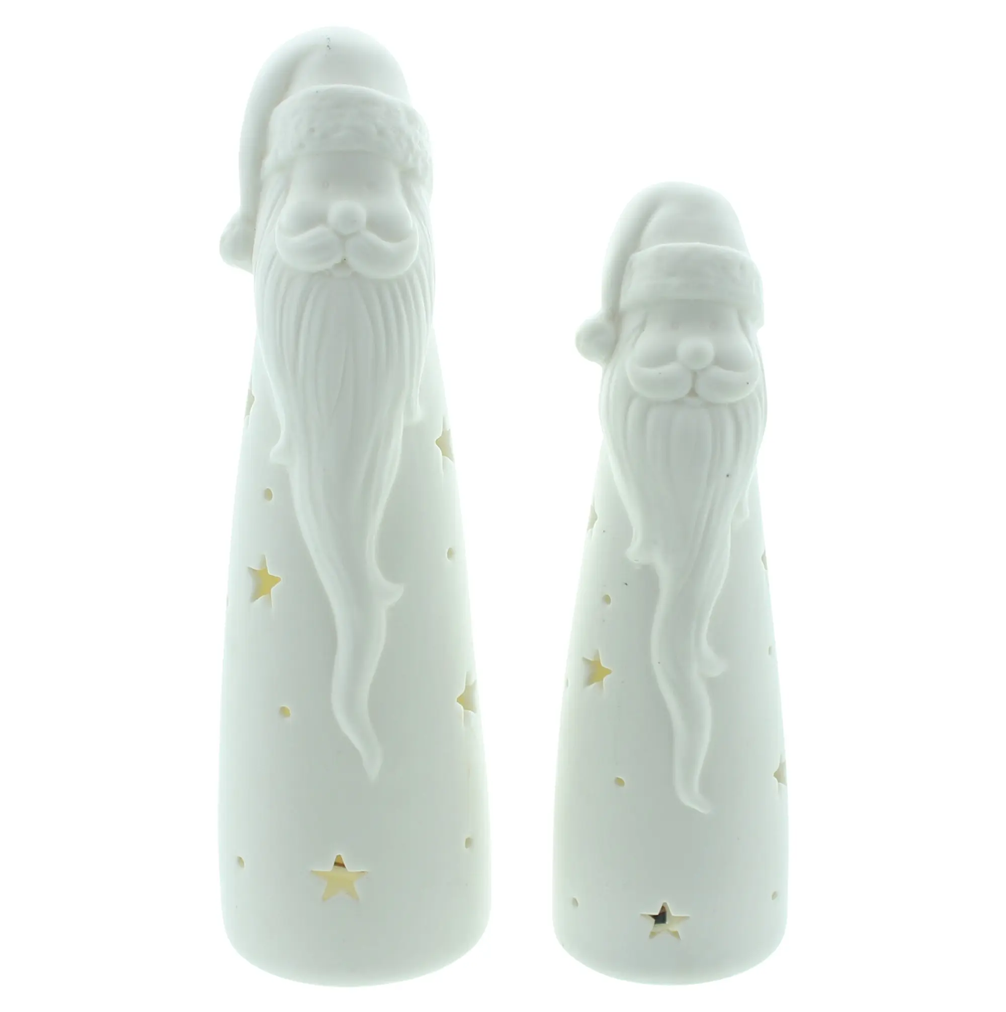 LED-Santa "White", 2er Set  im Frank Flechtwaren Online Shop für Weihnachtsmänner kaufen