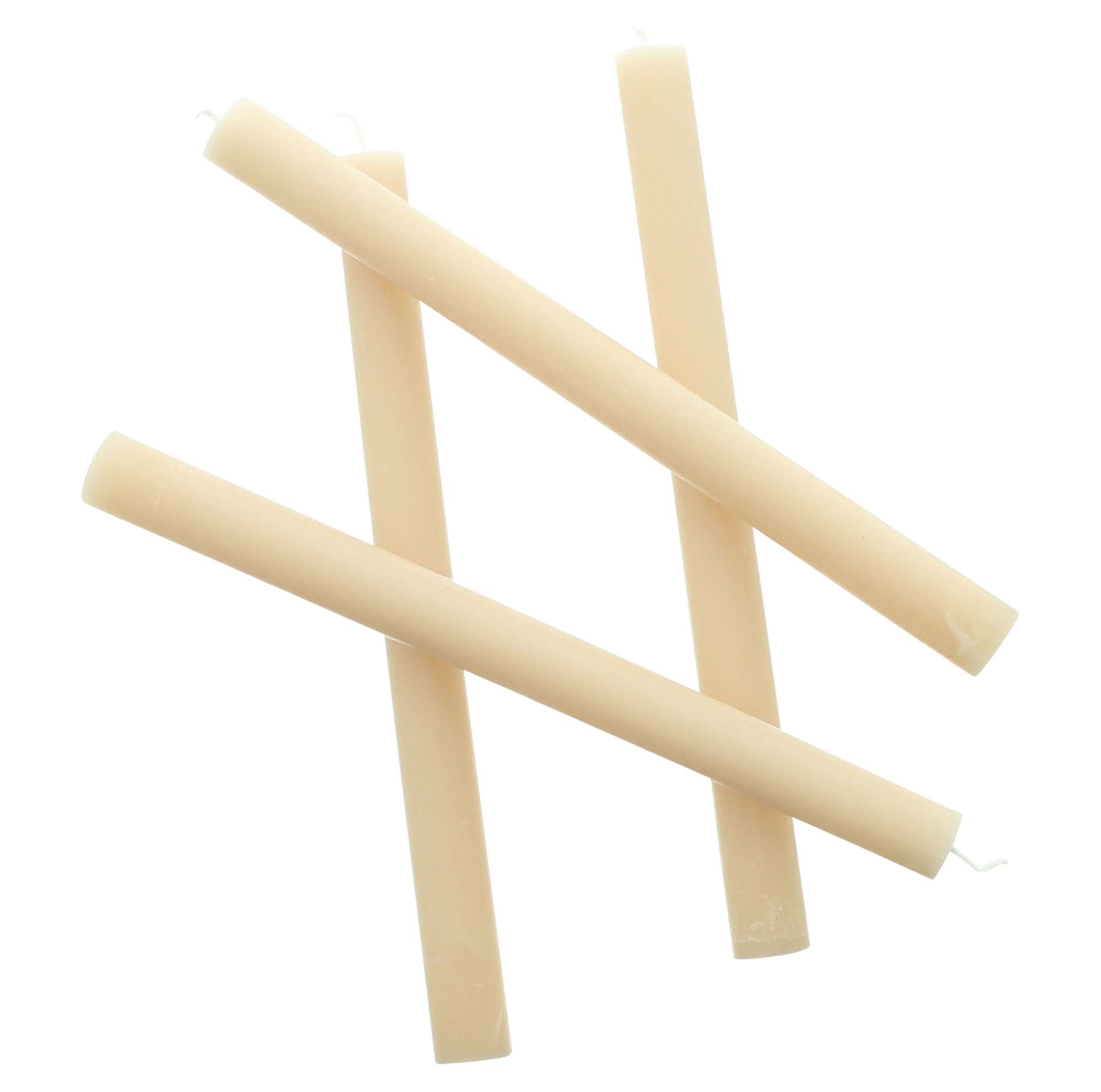 Stabkerze "Pastellbeige", 4er Set  im Frank Flechtwaren Online Shop für Kerzen &amp; LED-Kerzen kaufen