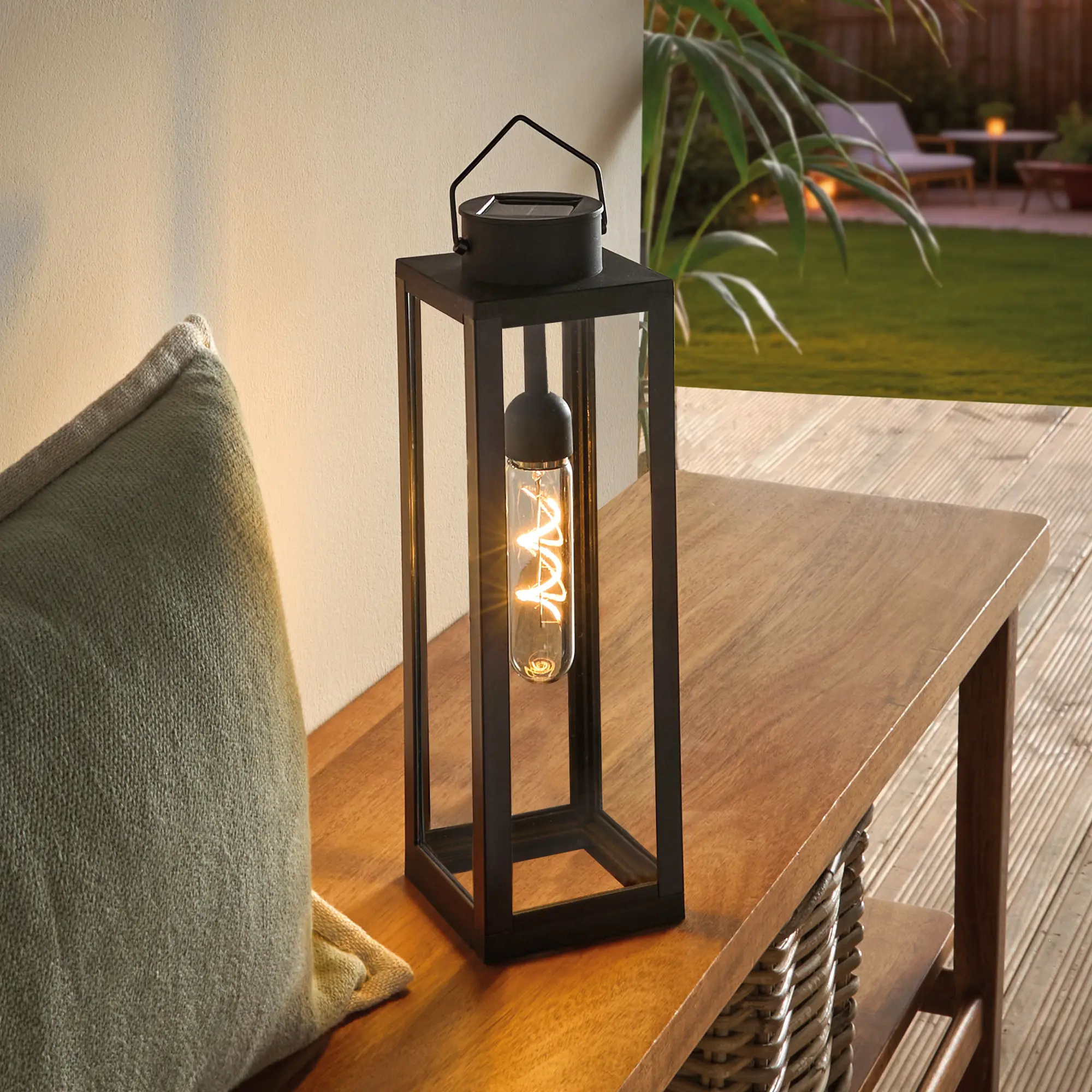 LED-Solarlampe "Laterne"  im Frank Flechtwaren Online Shop kaufen
